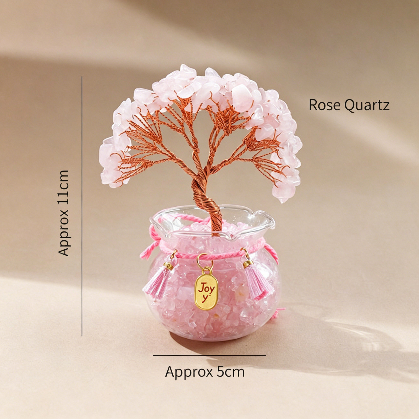 Natural Citrine Money Tree Ornament, Lucky Desktop Crystal Tree Decor for Home &