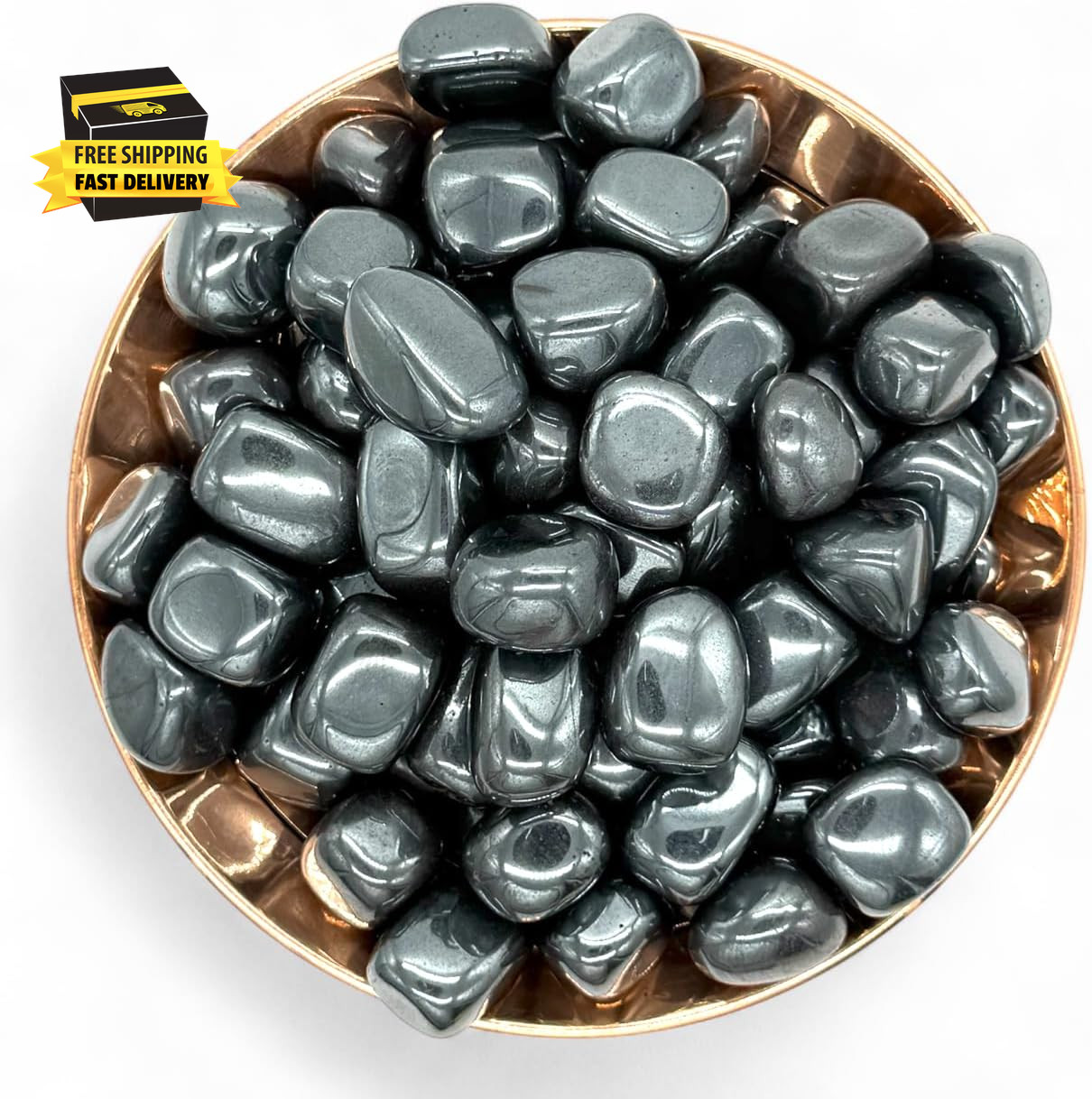 Hematite Tumbled Stones (1, Oval) ⭐️⭐️⭐️⭐️⭐️