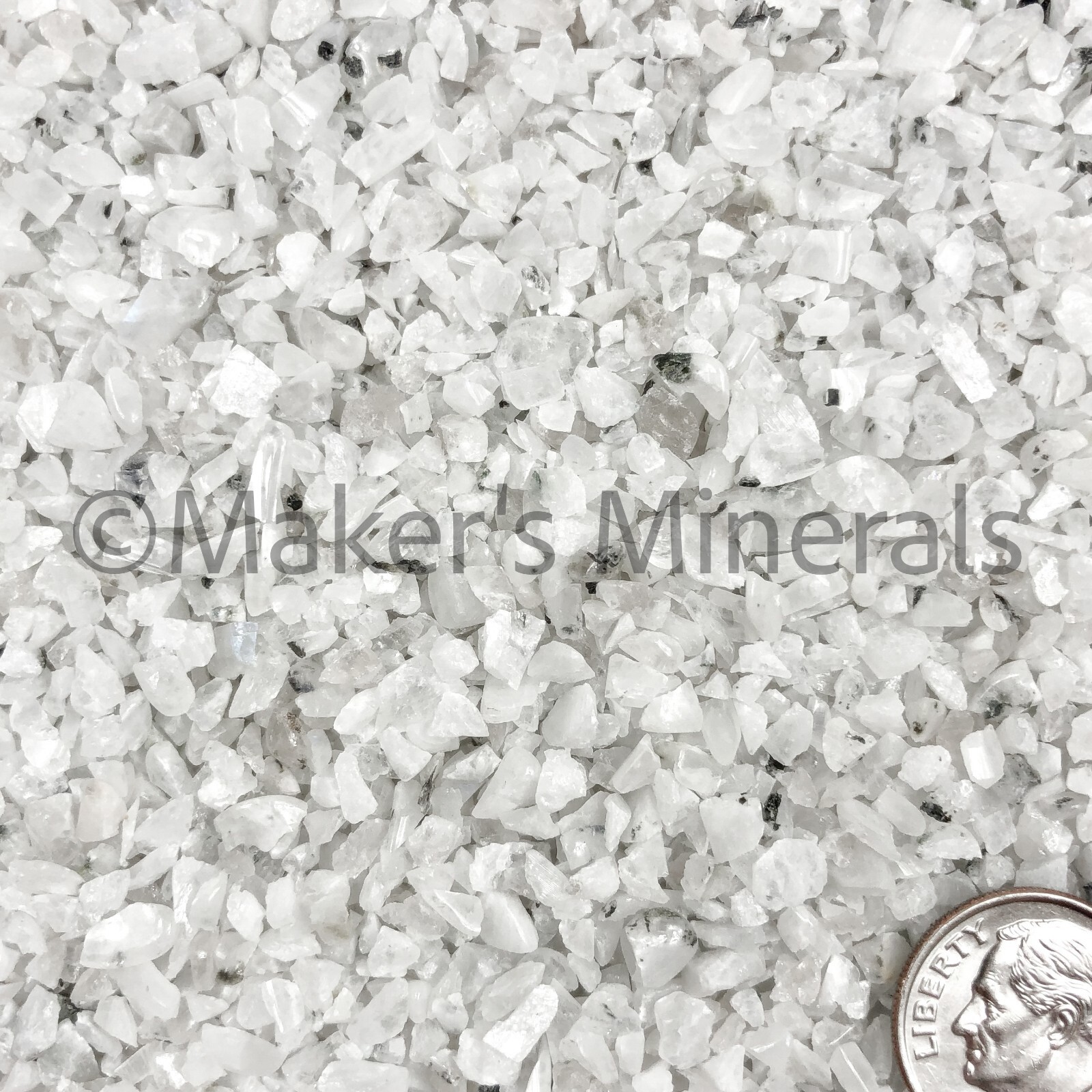 Crushed Rainbow Moonstone Chips, 2mm-4mm, for Resin Art, Embellishments, Orgone