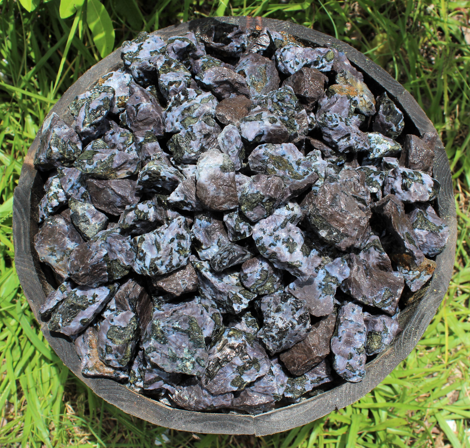 Indigo Gabbro Rough Natural Stones Bulk lots – Natural Mystic Merlinite Crystals
