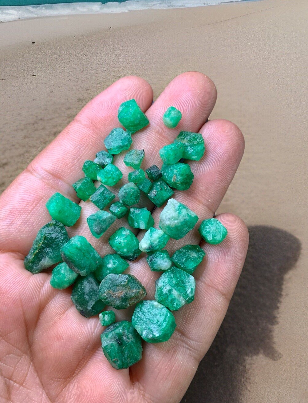 Emerald Terminated Crystal 140 Carats, Anniversary Gift, Love Birthday Gift, DIY