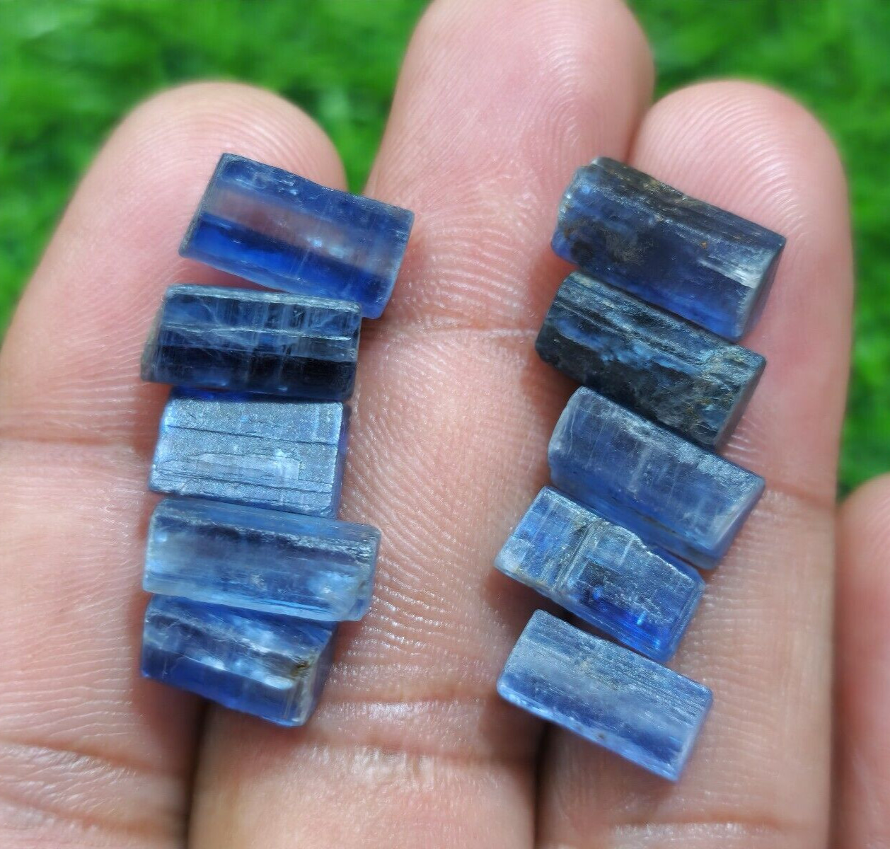 10 Pcs Lot Size 10-13 mm Fabulous A+ Blue Kyanite Raw Loose Gemstone For Jewelry