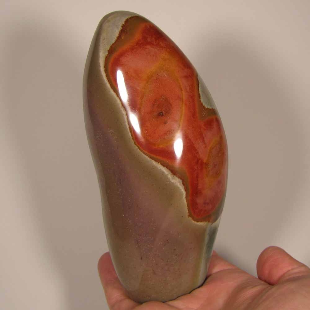 6.1″ POLYCHROME JASPER Gemstone Polished Freeform Standup – Madagascar – 2.2 lbs