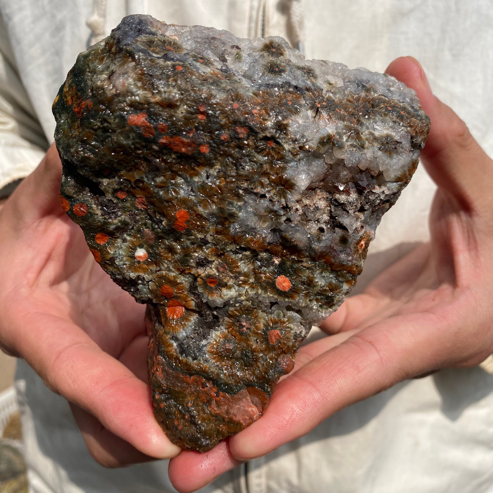 2lb Raw Natural colourful ocean jasper quartz crystal rough mineral specimen