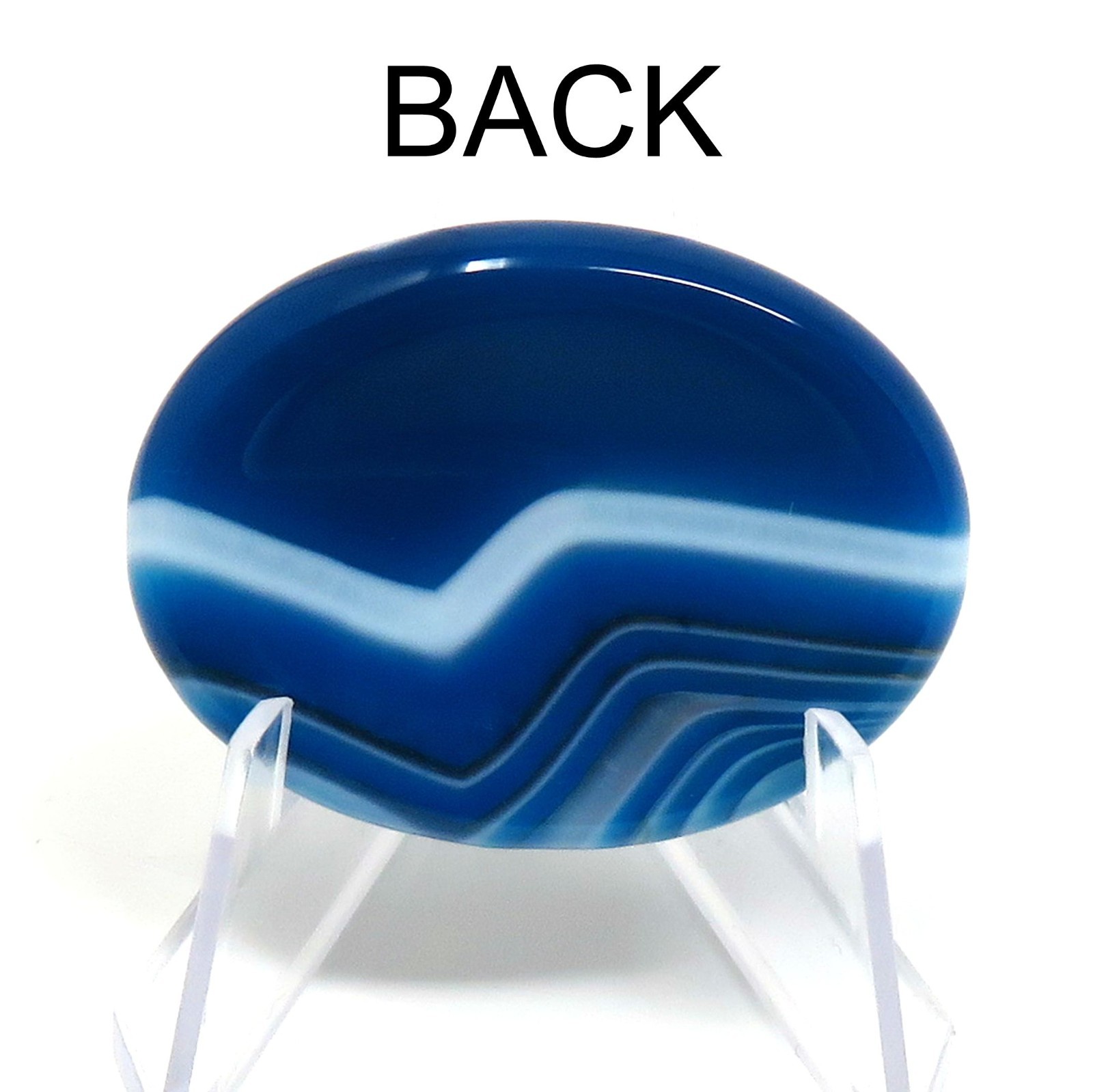 Blue Agate Worry Stone #1410 – 40mmX30mm or 1.5″x 1″ – 6mm Thick – Pocket Stone