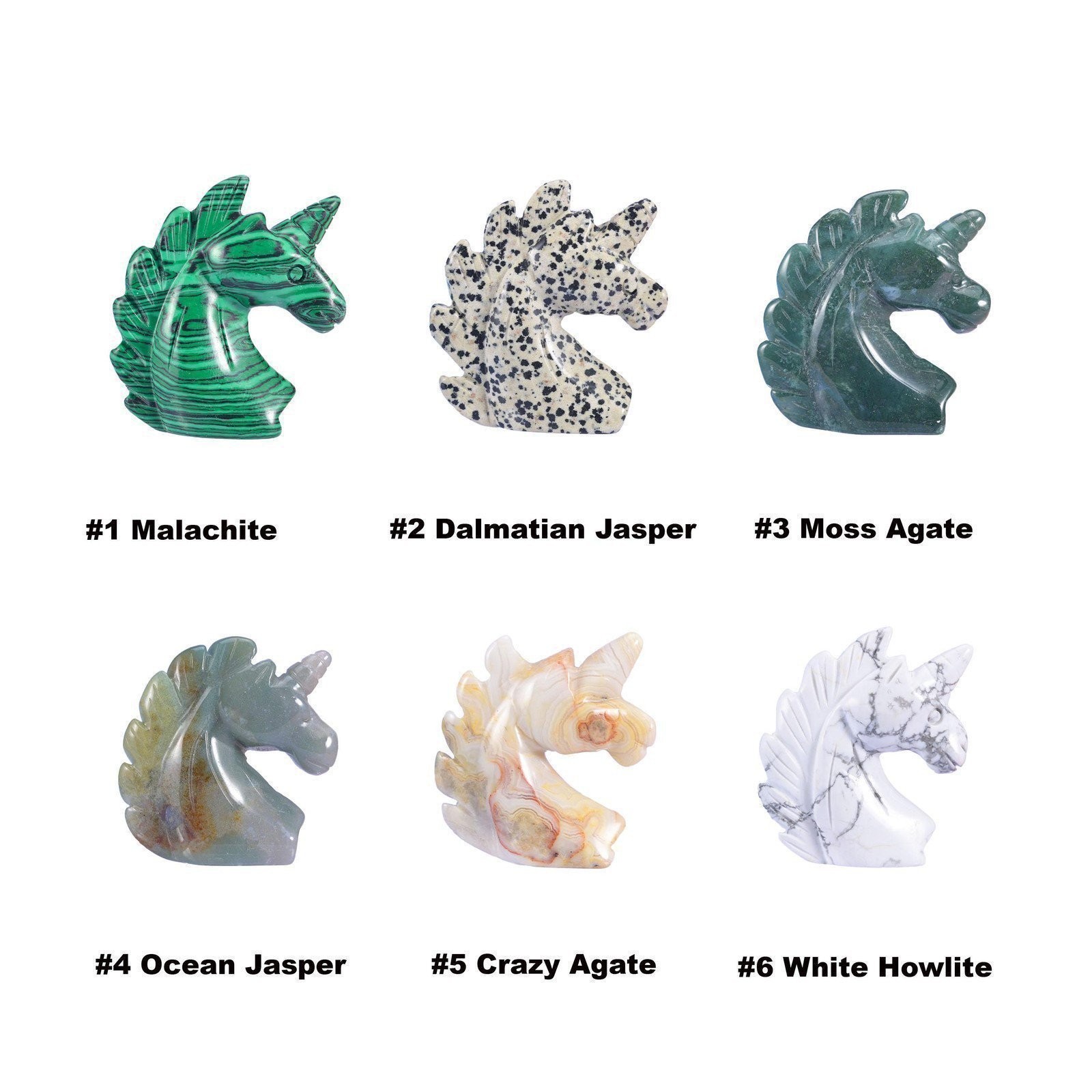 2.2 Inch Unicorn Crystal Figurines