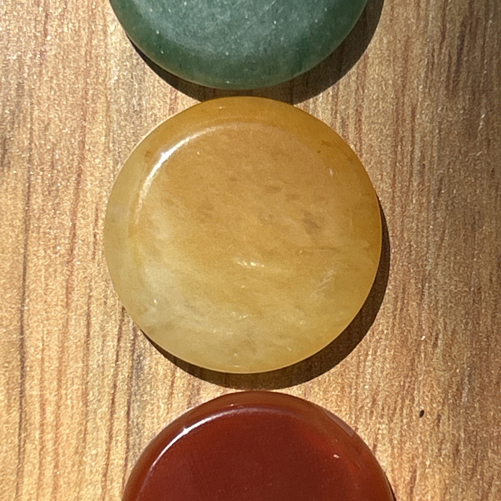 7PCS Chakra Stones Crystal Healing Energy Natural Gemstone Disc Set W/ Bag