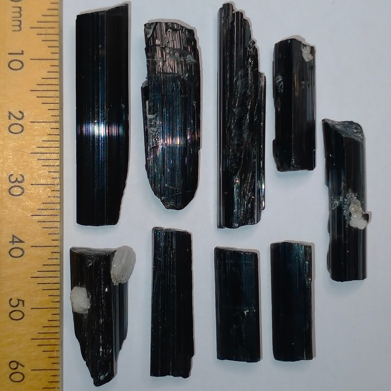 Black Tourmaline crystal shards loose rough natural pieces parcel lot 102ct