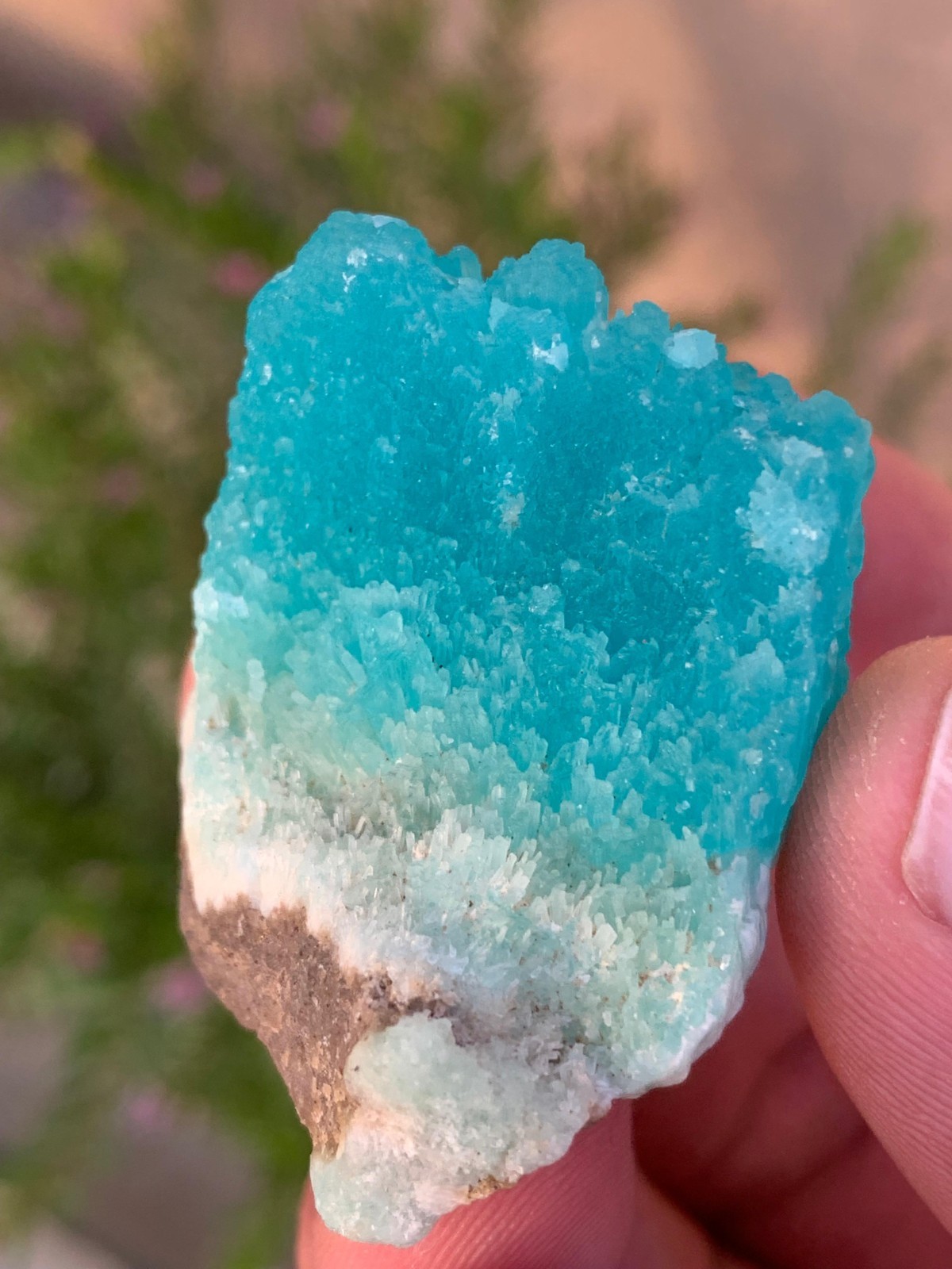 Deep Blue Smithsonite Raw Crystal from Afghanistan / 35 Grams