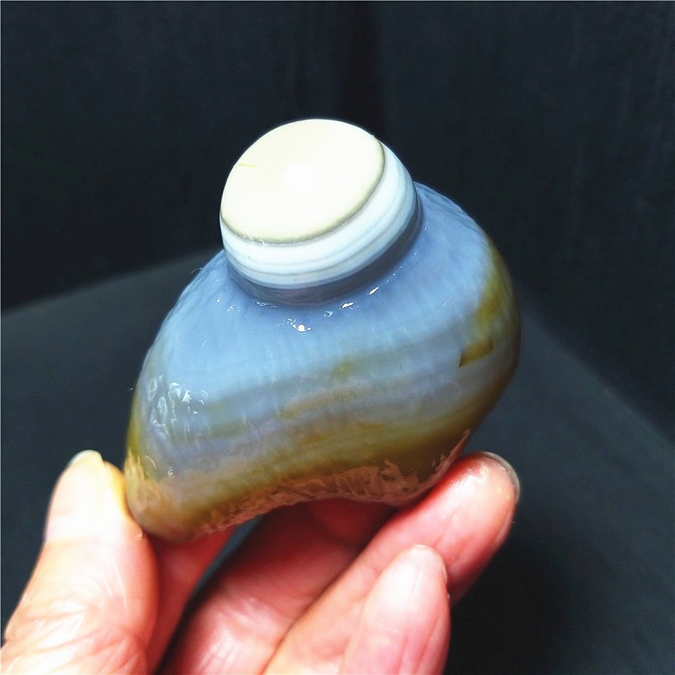 RARE 96.2G Natural Inner Mongolia Gobi Eye Agate Stone Collection AC888