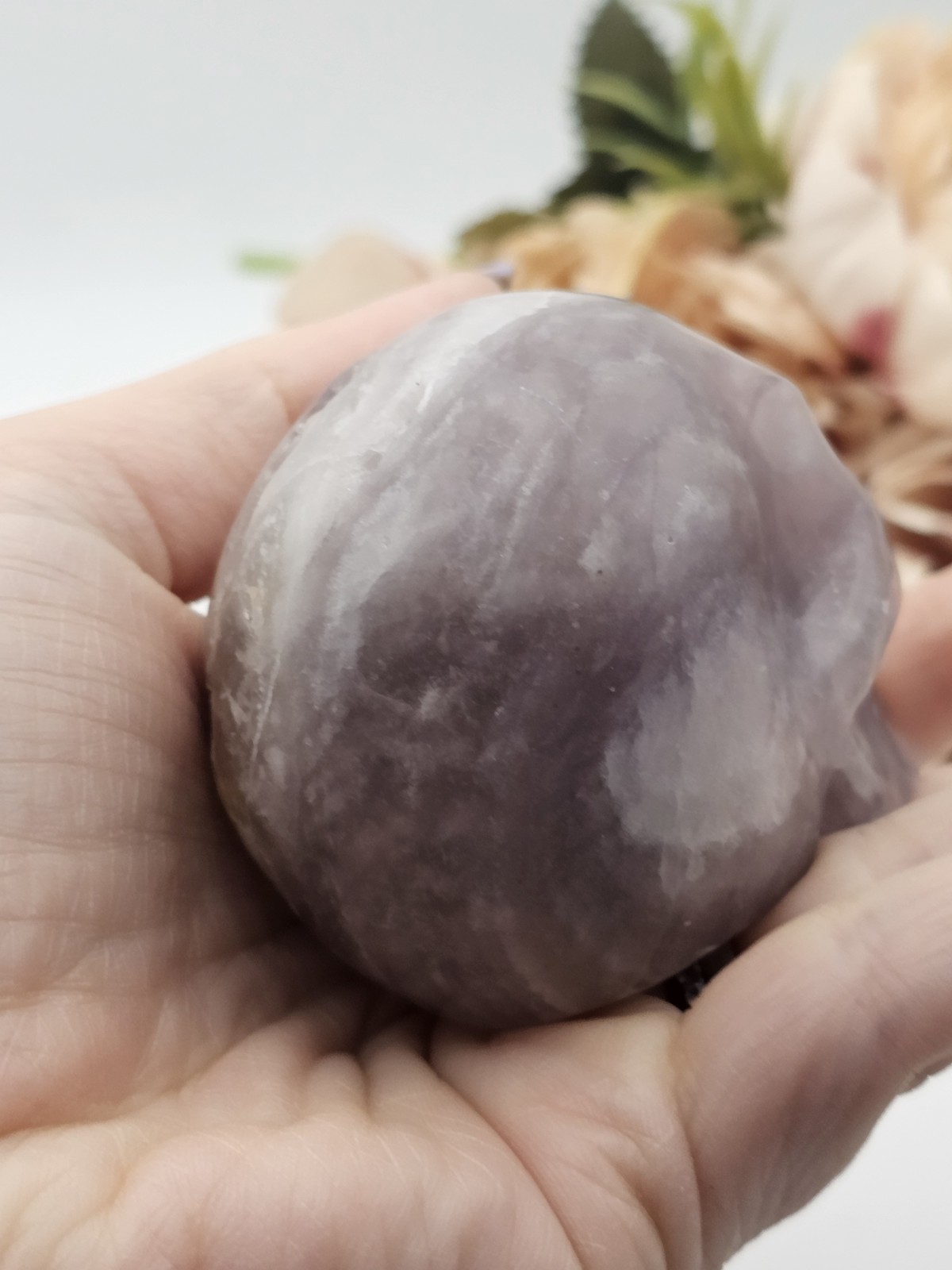 ✨️SALE ✨️ Rainbow Purple Fluorite Skull Crystal Carving 272g 6.8cm x5.3cm