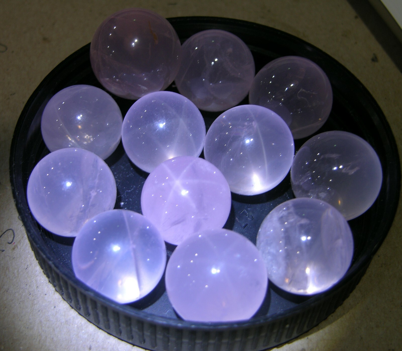 Africa 100% Natural Star Rose Quartz Crystal Sphere Ball 21-23mm or 3/4 -7/8 in