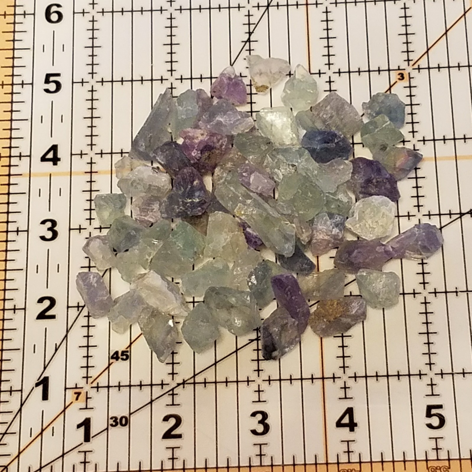 1/2 lb Rough Fluorite Chips Natural Gemstone Crystals Crafting Gems Rock