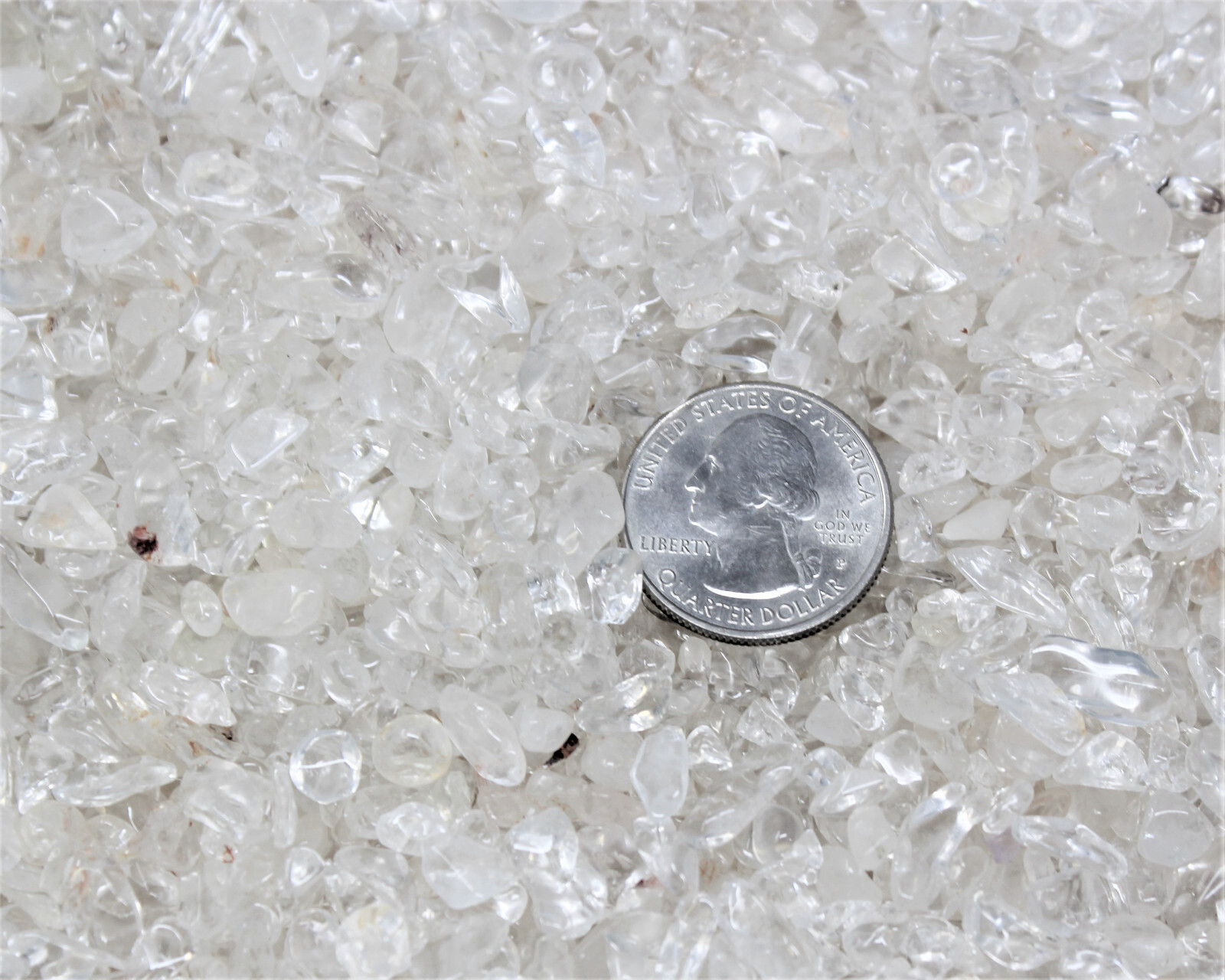 Bulk 1 lb Loose Clear Quartz Semi Tumbled Stones Chips Mini Crystal 5 – 15 mm