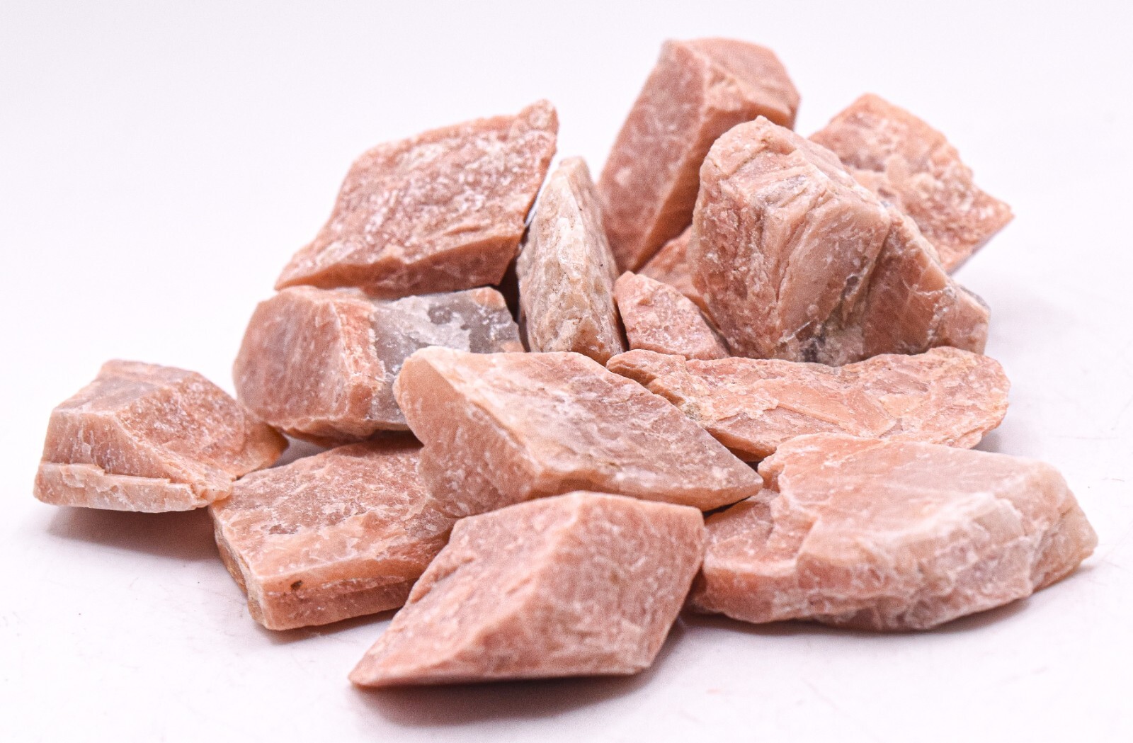 Natural Peach Moonstone Rough Crystal Mineral Feldspar Stones India 1/2 1 2 5 LB