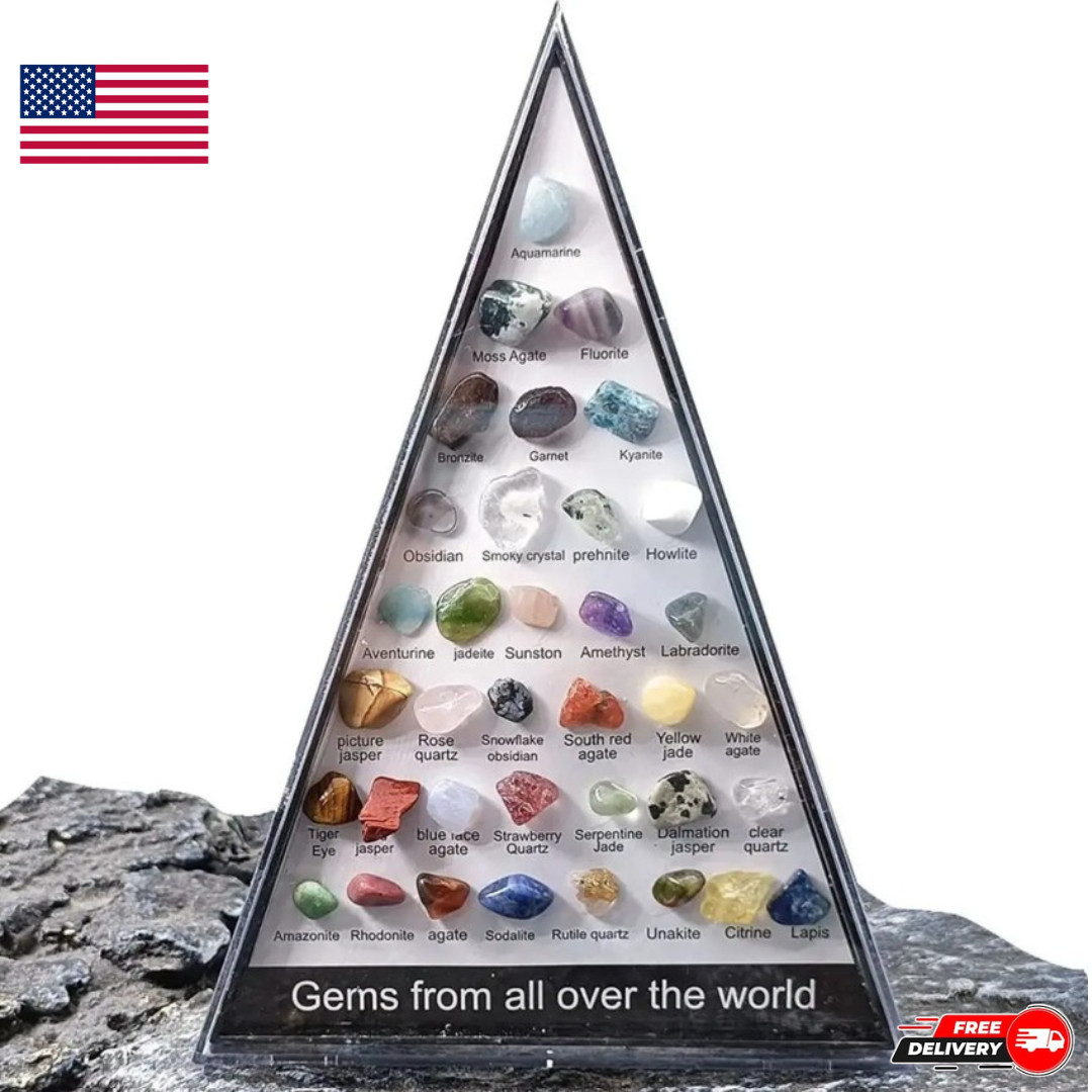 36pcs Healing Crystals & Stones Set Chakra Quartz Gemstones Meditation Decor