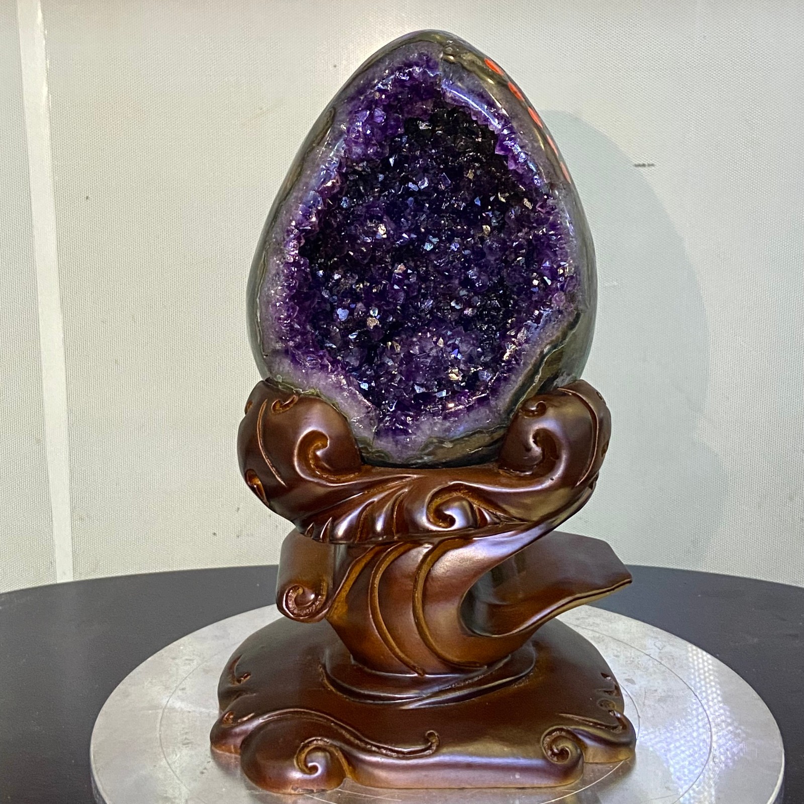 10.7LB Large Natural amethyst Dinosaur egg Quartz Crystal specimen healing