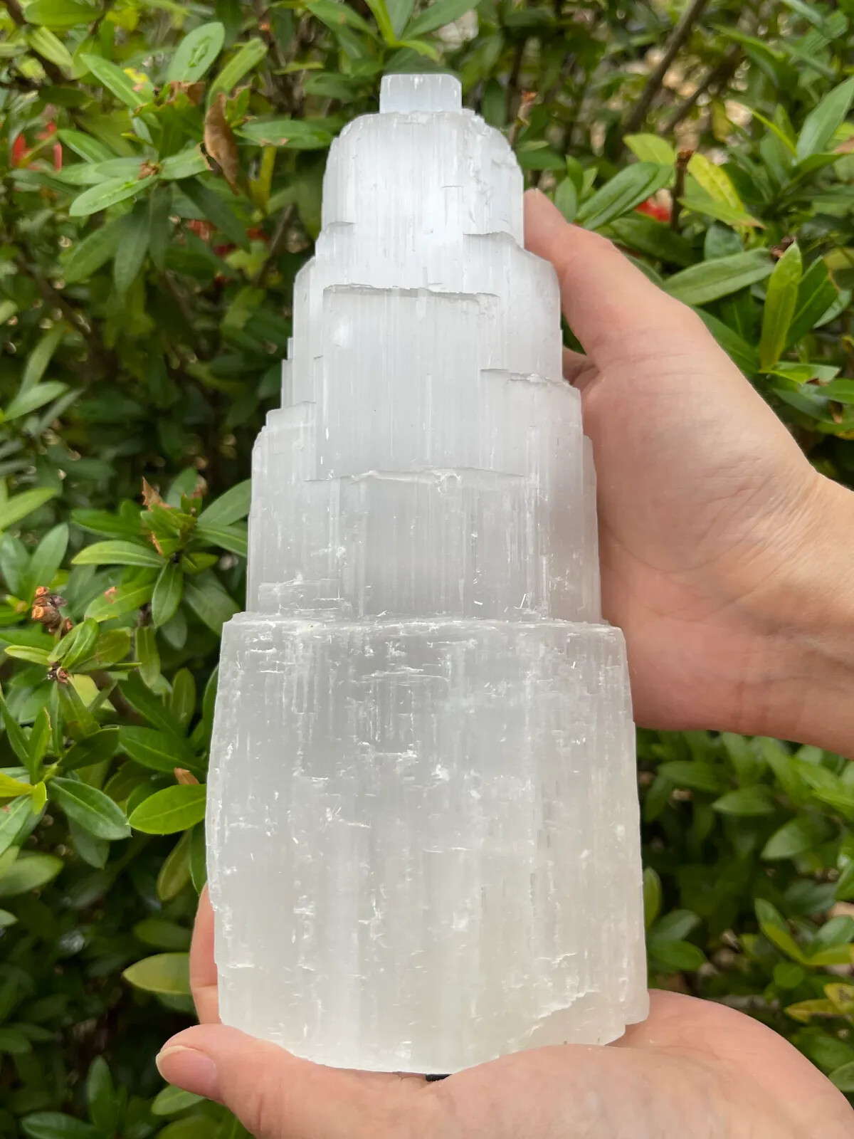 Selenite Skyscraper Lamp, 6″, 8″, 10″, 12″, 16″ Tall Selenite Tower Lamps
