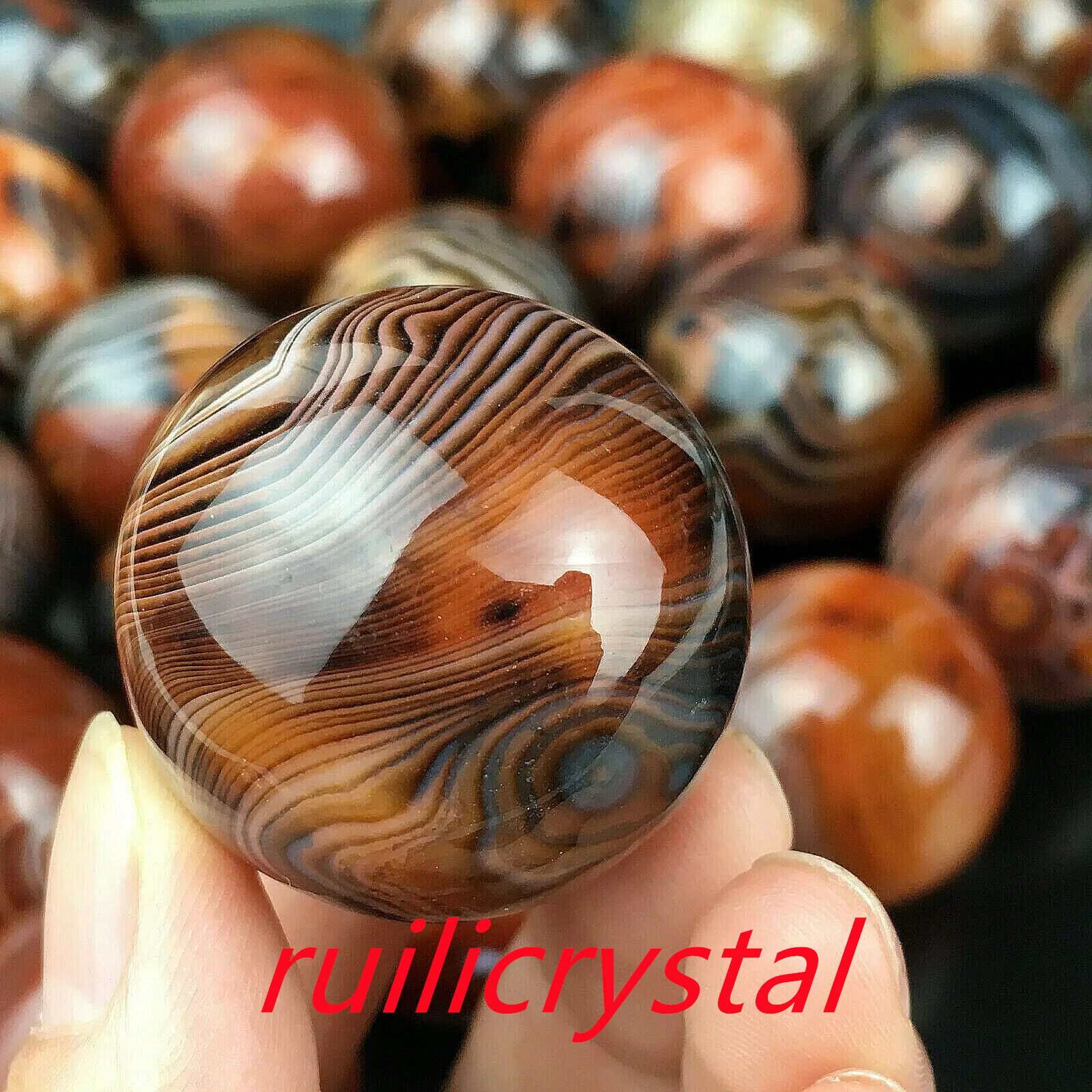 1pc Natural sardonyx Agate quartz sphere crystal ball reiki healing