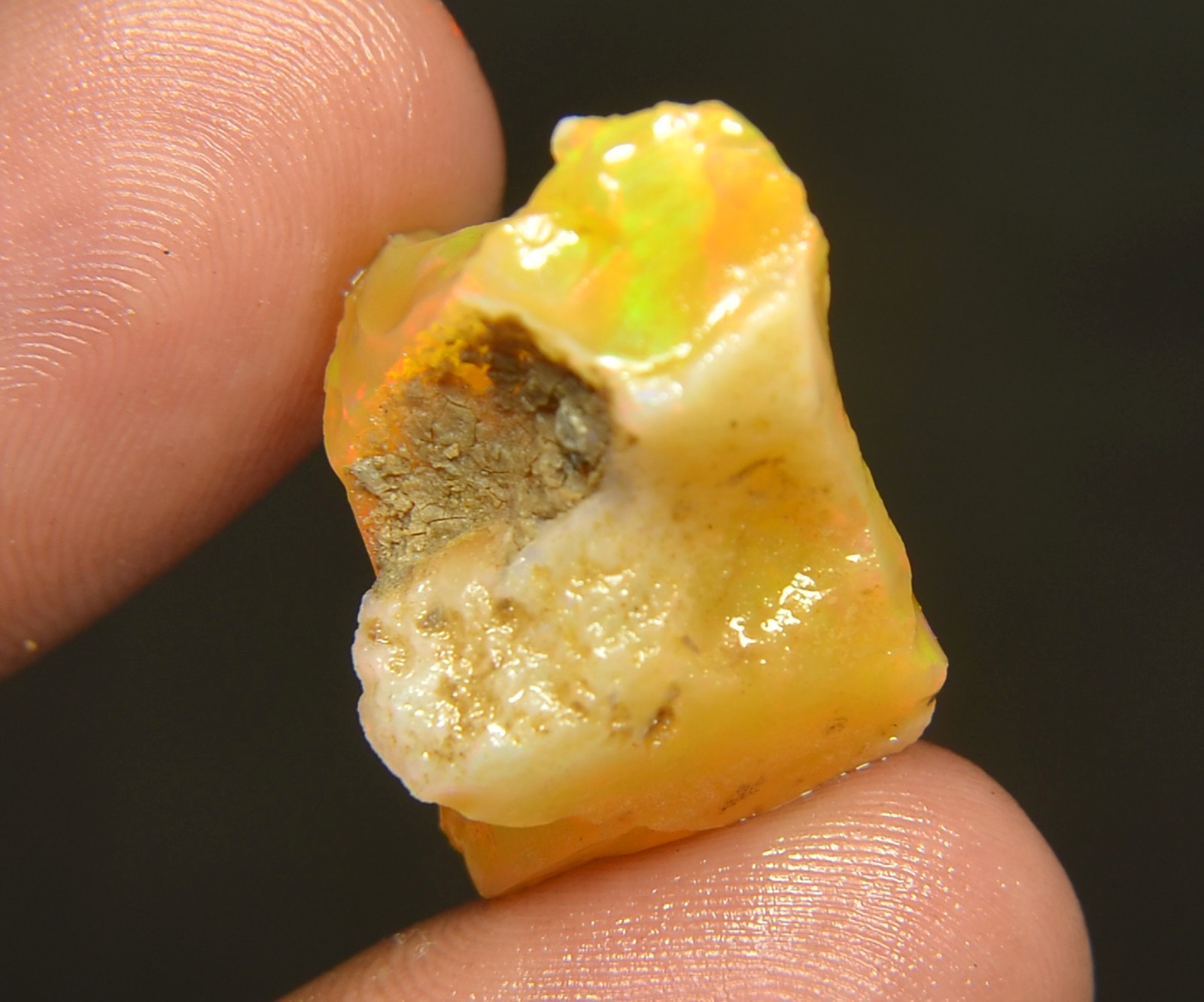 Ethiopian Oil Opal Specimen 29.30 Cts Natural Rough Gemstone – Fire Opal Roug
