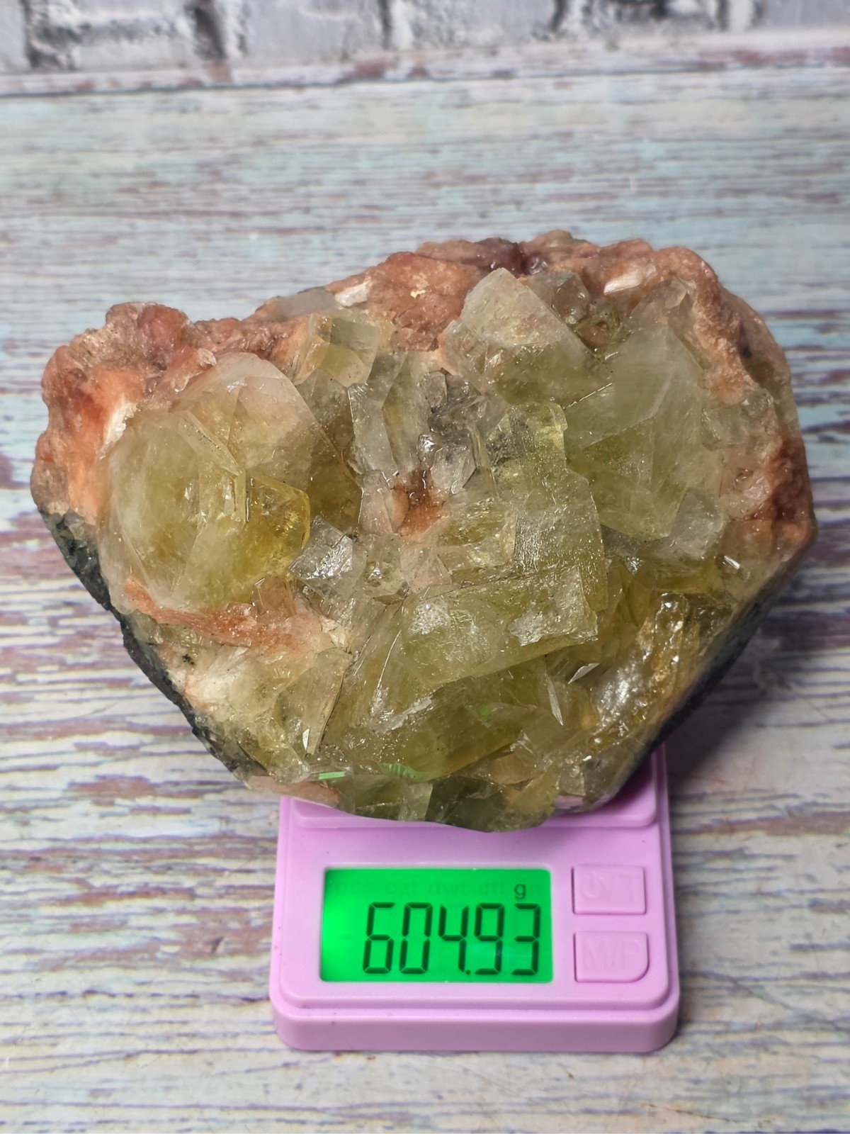 Natural Chocolate Calcite Crystal Cluster on Matrix India 605g Display Specimen