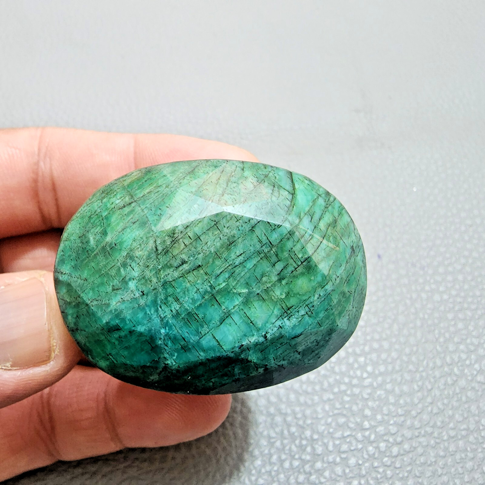 455 Crt Ultimate Green Brazilian Emerald Big Size Oval Gemstone Jewelry Making