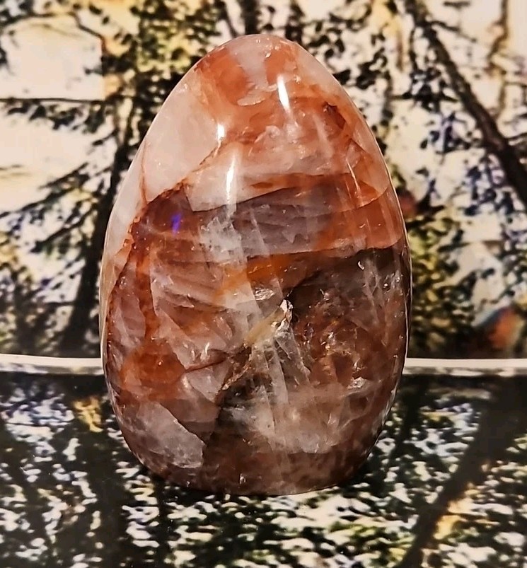 9.5oz Natural Red Fire Quartz Crystal Free Form Mineral Specimen -Madagascar 3in