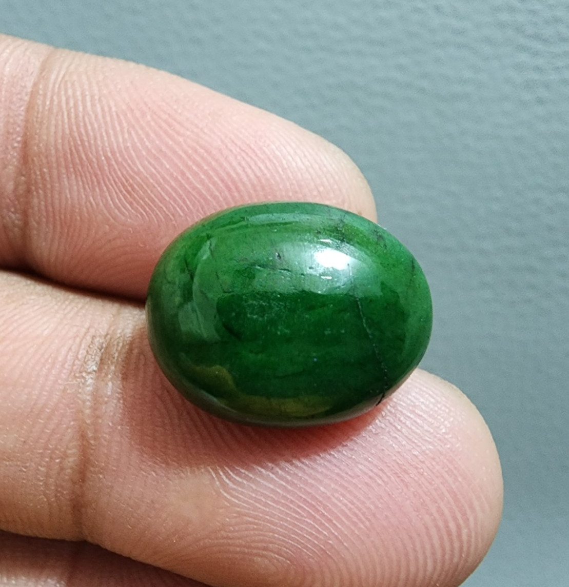 Magnificent Sakota Emerald Cabochon Oval Shape 15 Crt Loose Gemstone For Jewelry