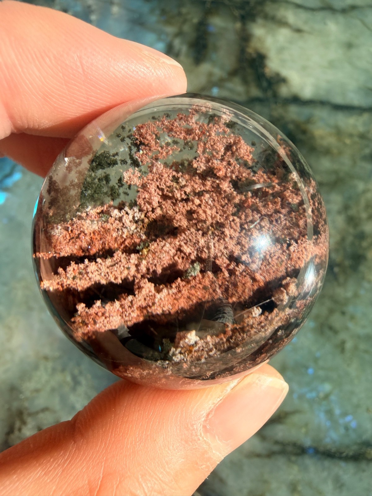 Top Grade Rare Rouge Pink Garden Quartz Sphere From Brazil, 1.5″ | High Clarity