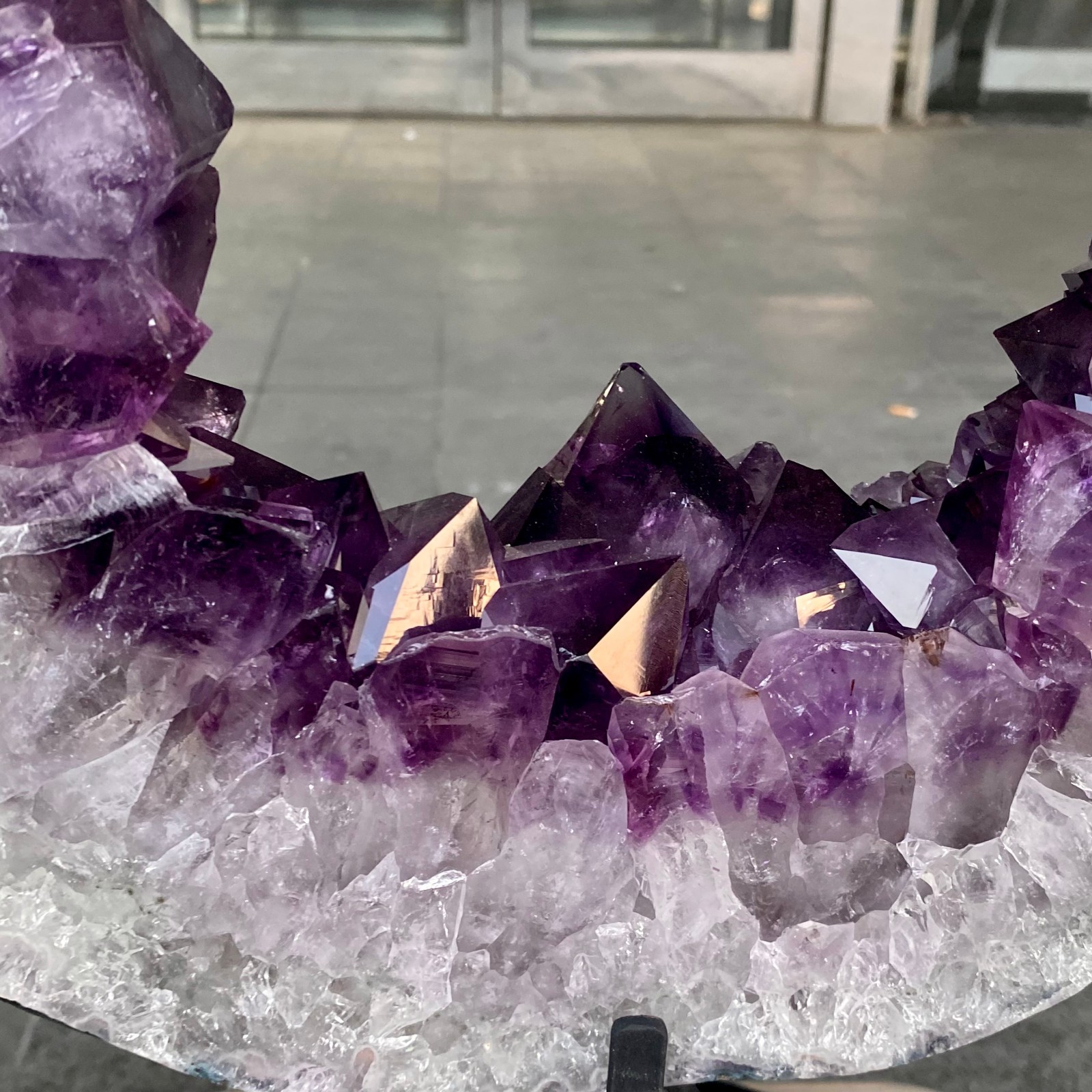 28.74LB Natural amethyst cavity flake quartz crystal mineral specimen