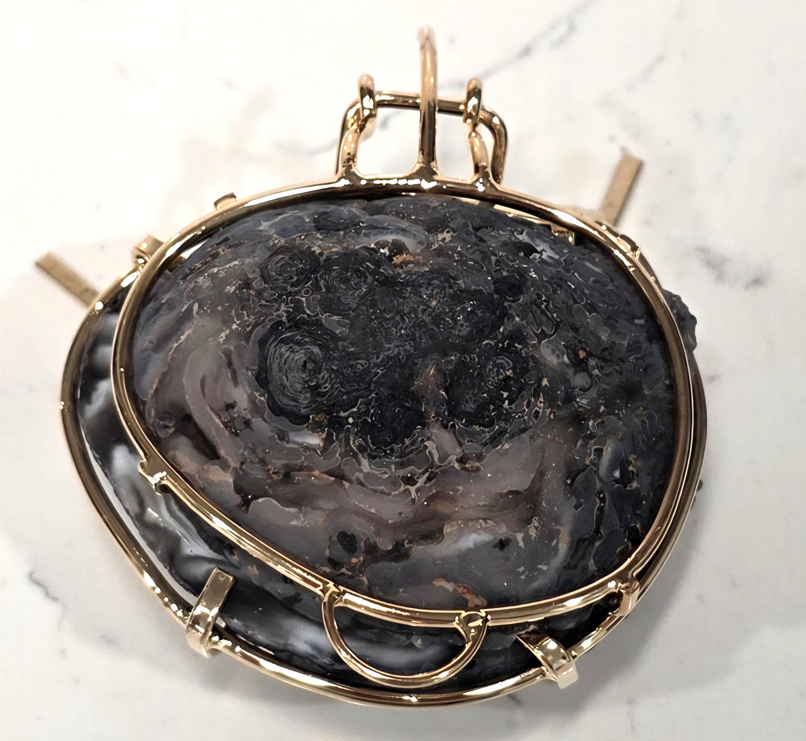 Natural Druzy Geode Crystal Jewelry Box #6
