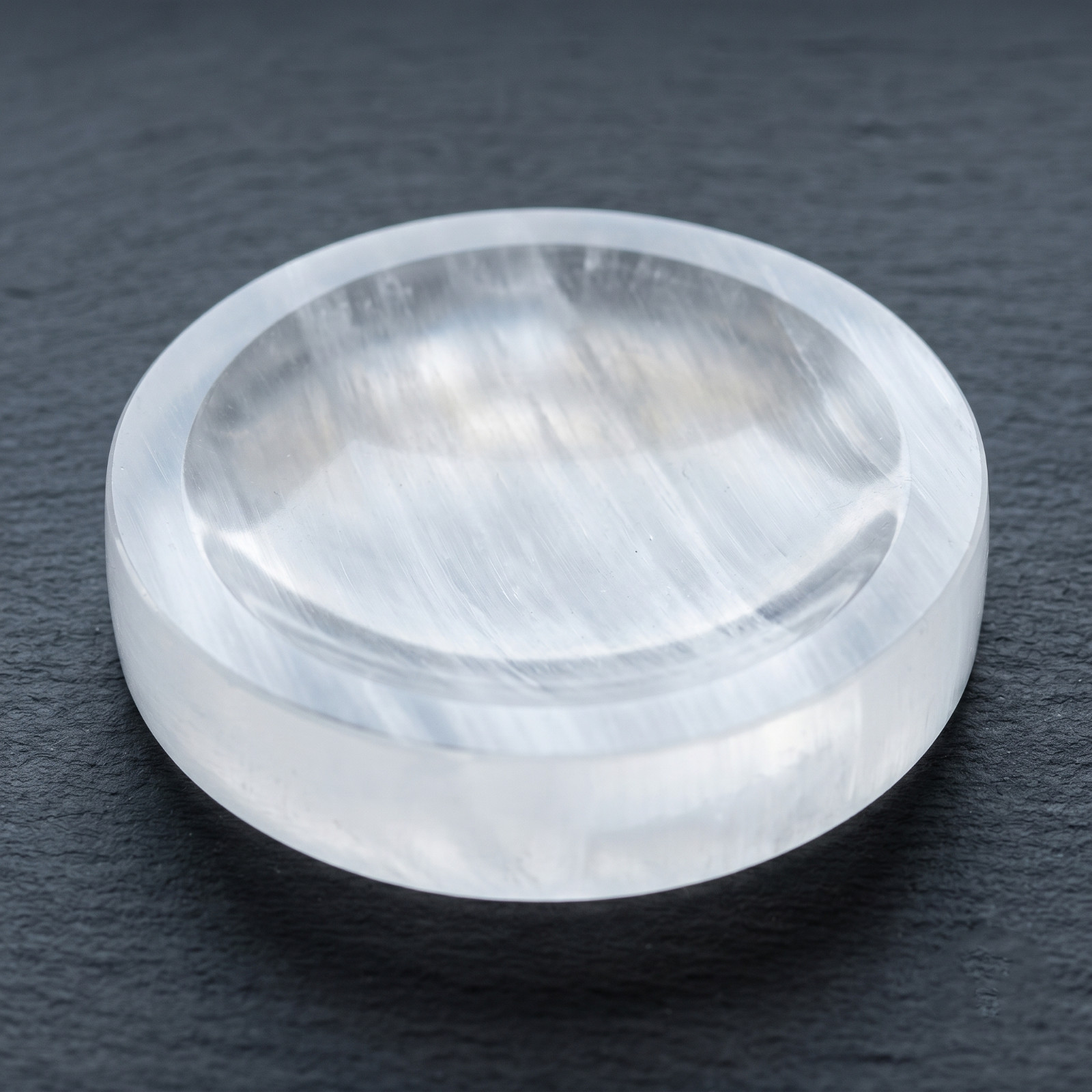 Natural Selenite Charging Plate 6cm Crystal Cleansing Bowl Energy Healing