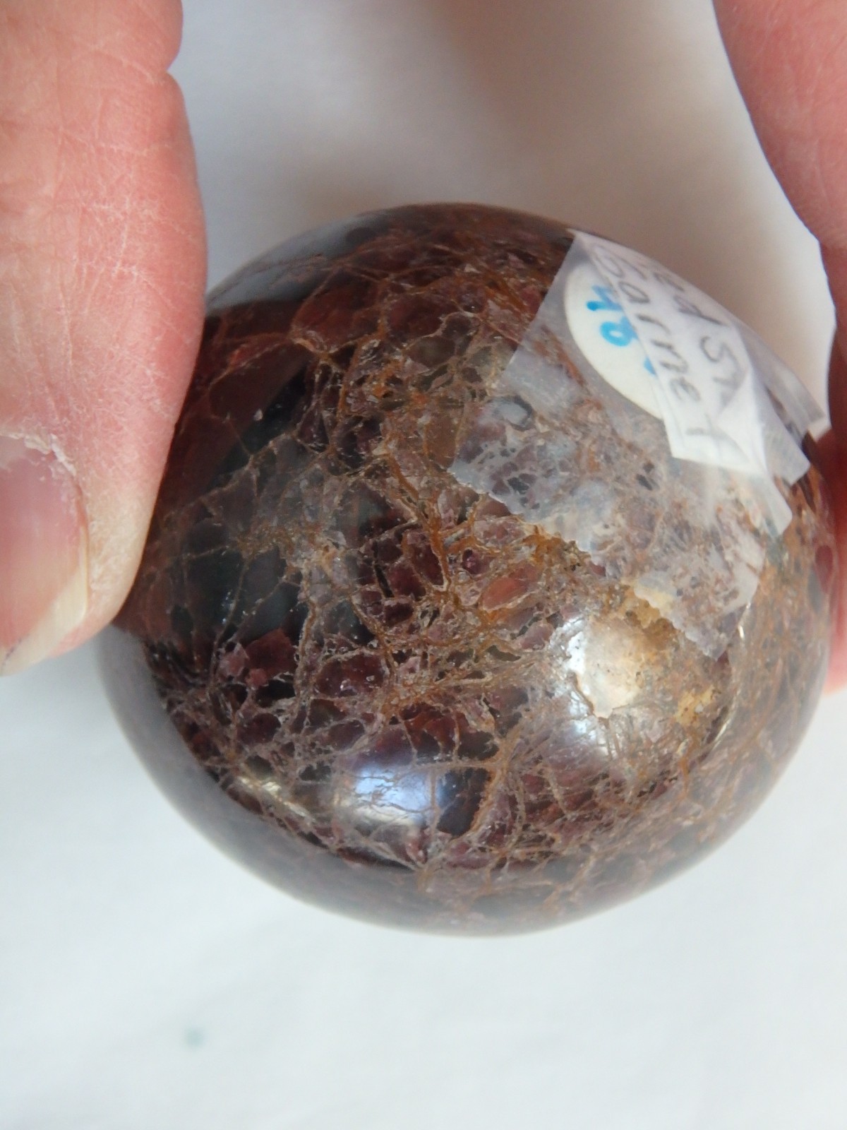 Crystal❤️✨Red Star Garnet ❤️✨$48 Sphere Polished 214.1 grams Deep Red