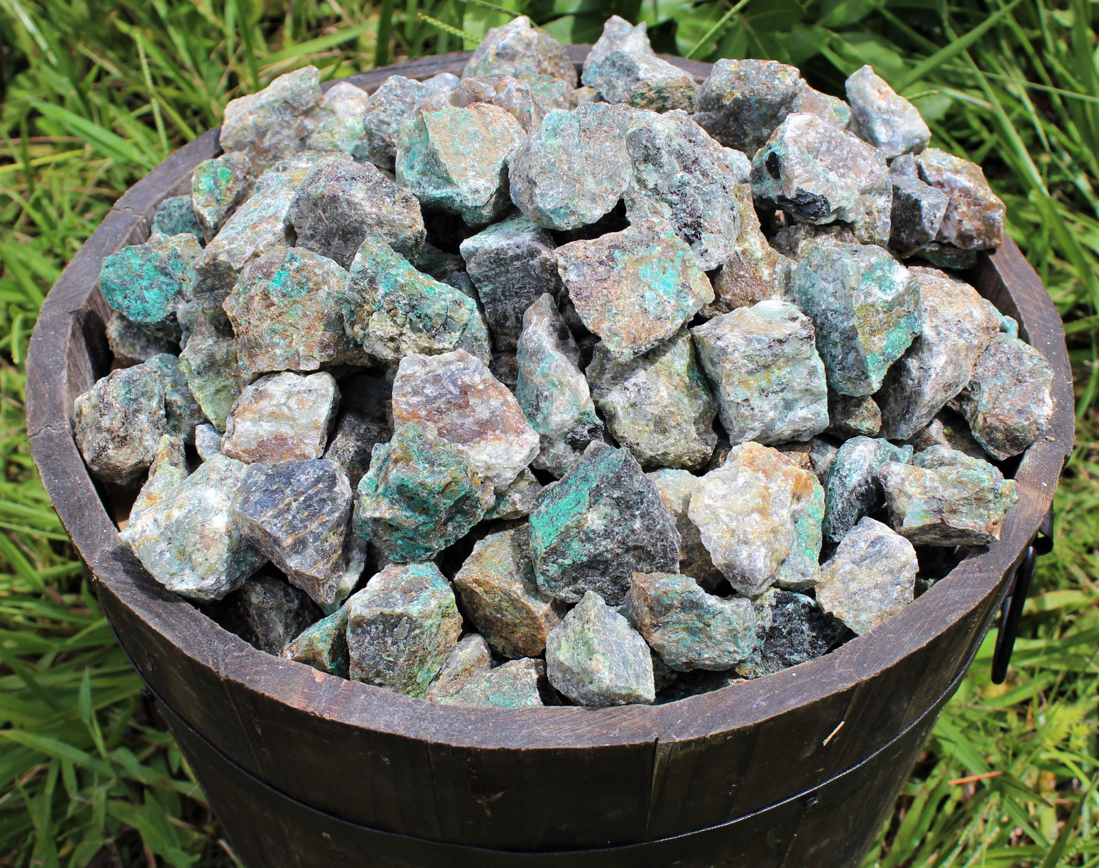 Bulk 1/2 lb Lot Rough Natural Chrysocolla (Raw Crystal Stone Tumbler Rock) 8 oz
