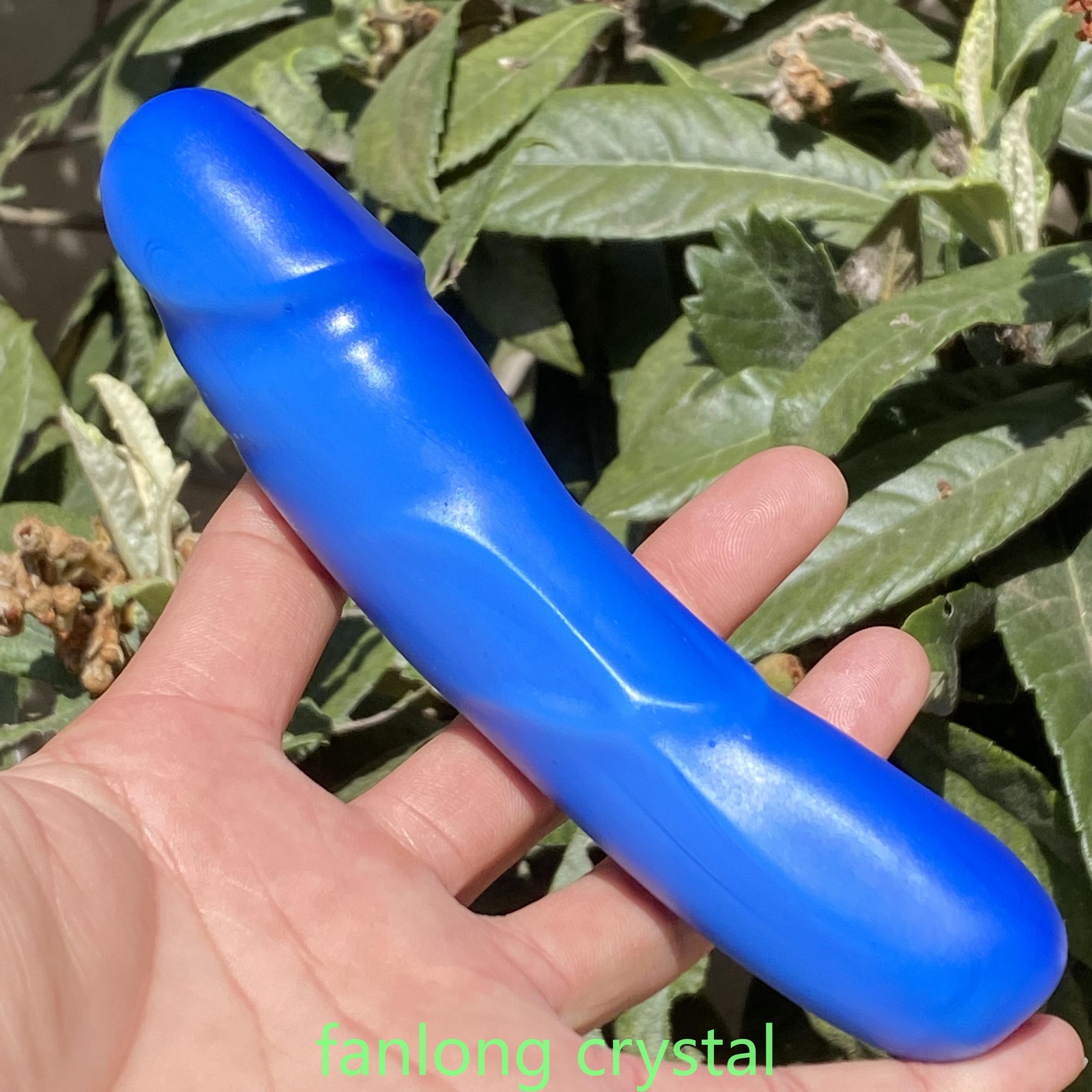 6in blue Opalite Male Penis Quartz Crystal Skull Massager scrub Gem 1PC
