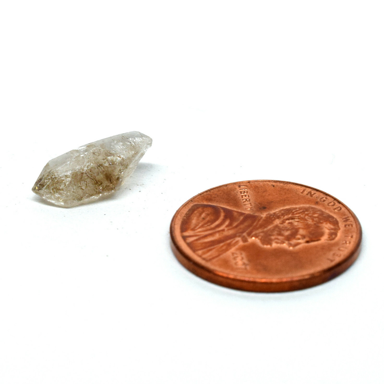 13mm 2.5ct “Herkimer Diamond” Rough Natural Mineral Quartz Crystal DT Point USA