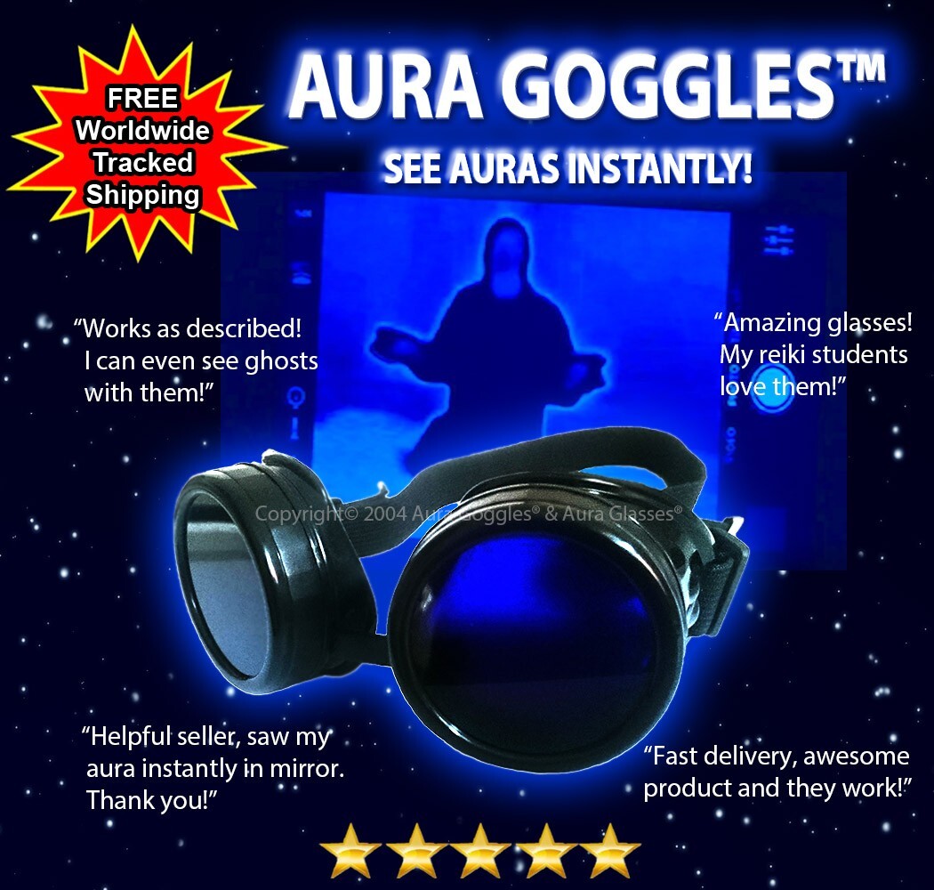 AURA GOGGLES dicyanin style ghosts reiki hunting wicca crystal healing evp emf