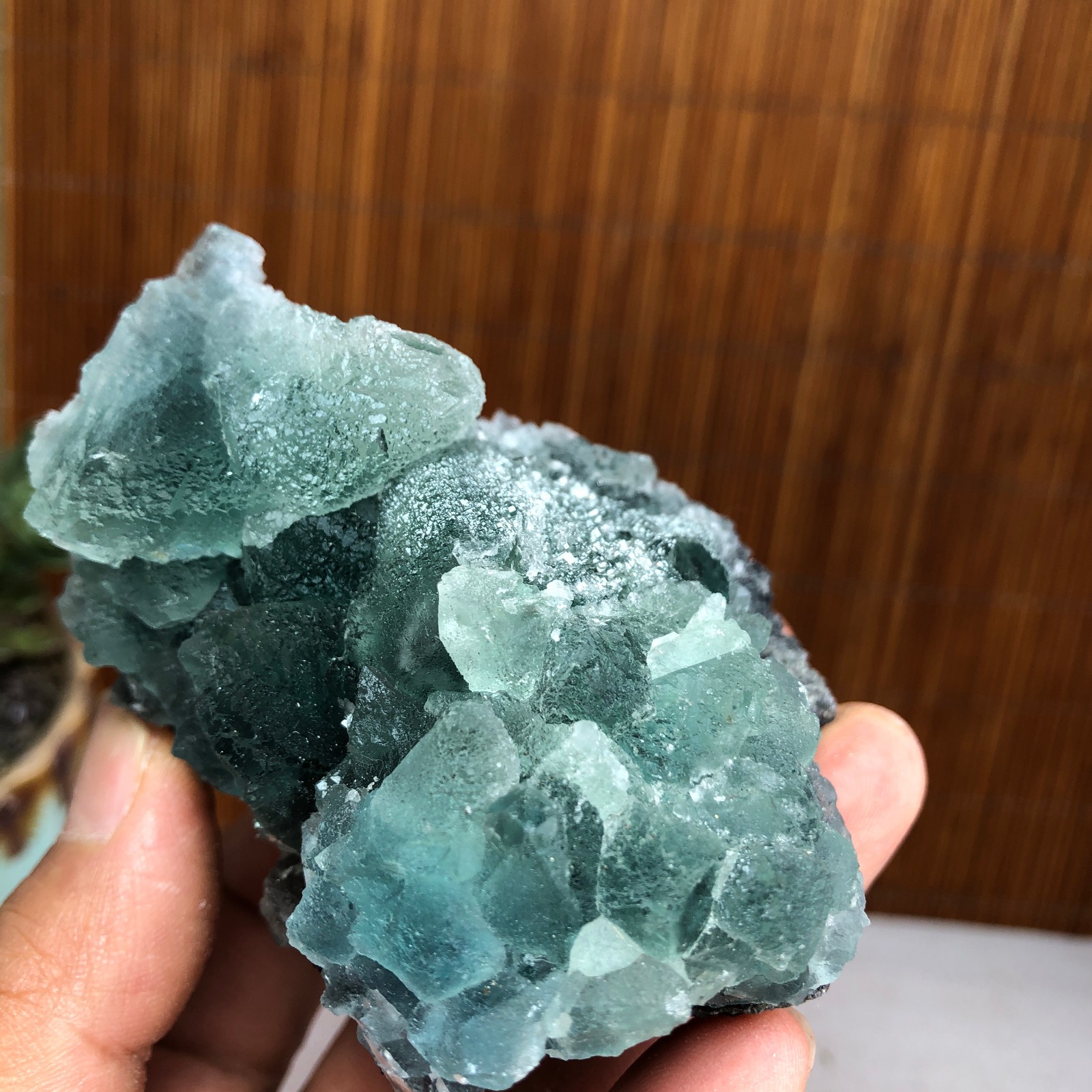 75-55-50mm Rare Natural Green Calcite fluorite Mineral Specimen 265g A6119
