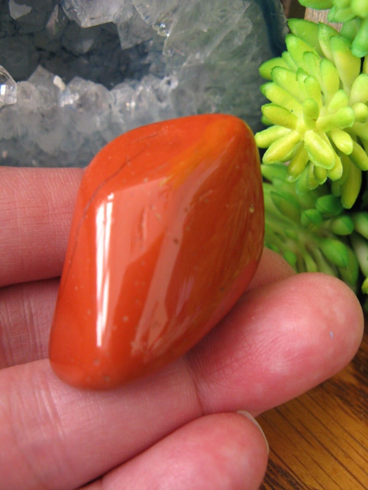 New Chunky Natural Brazilian Red Jasper Crystal Tumbled Pocket Stone