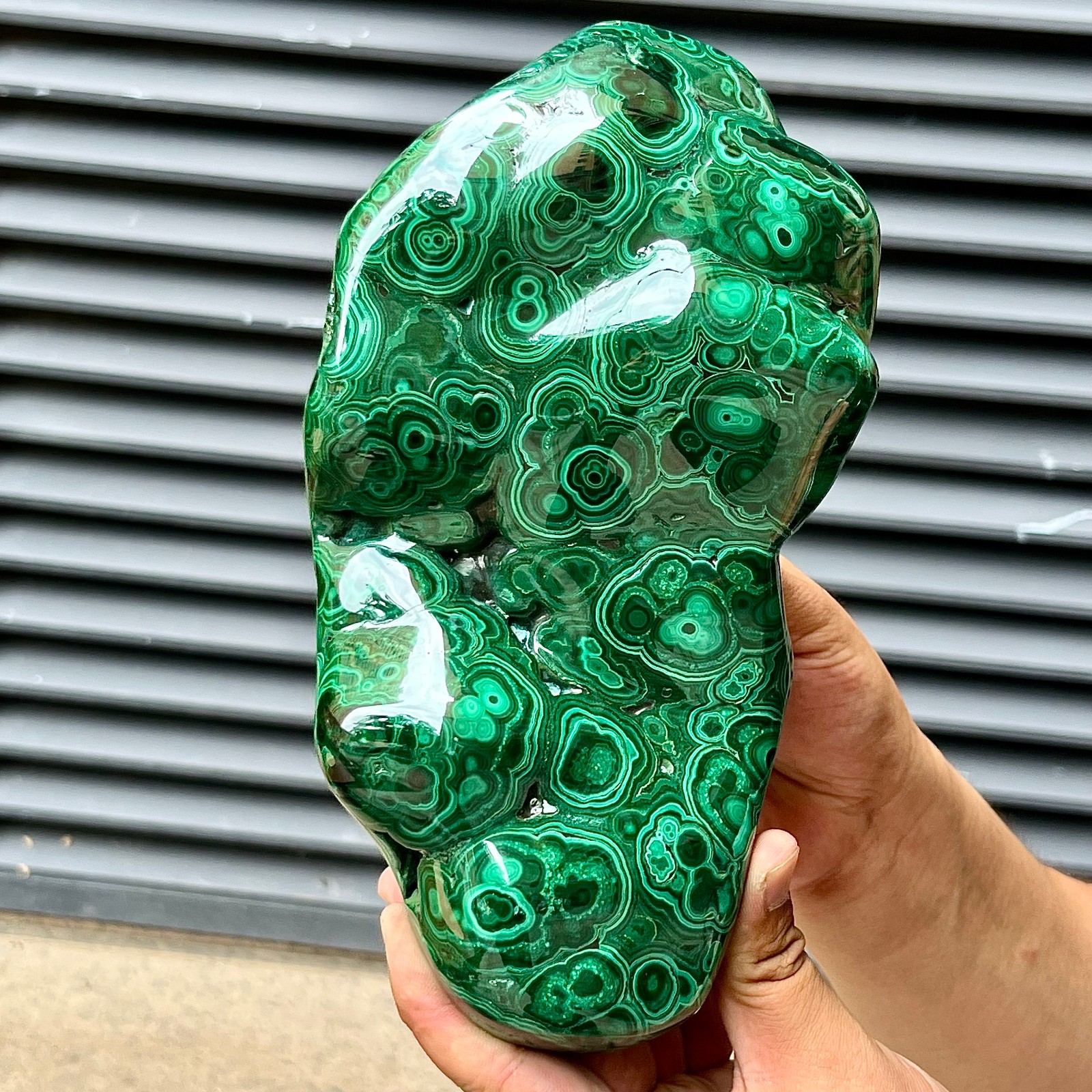 Malachite Polished Stone Natural Green Crystal Gemstone Home Office Art 6.6 lb