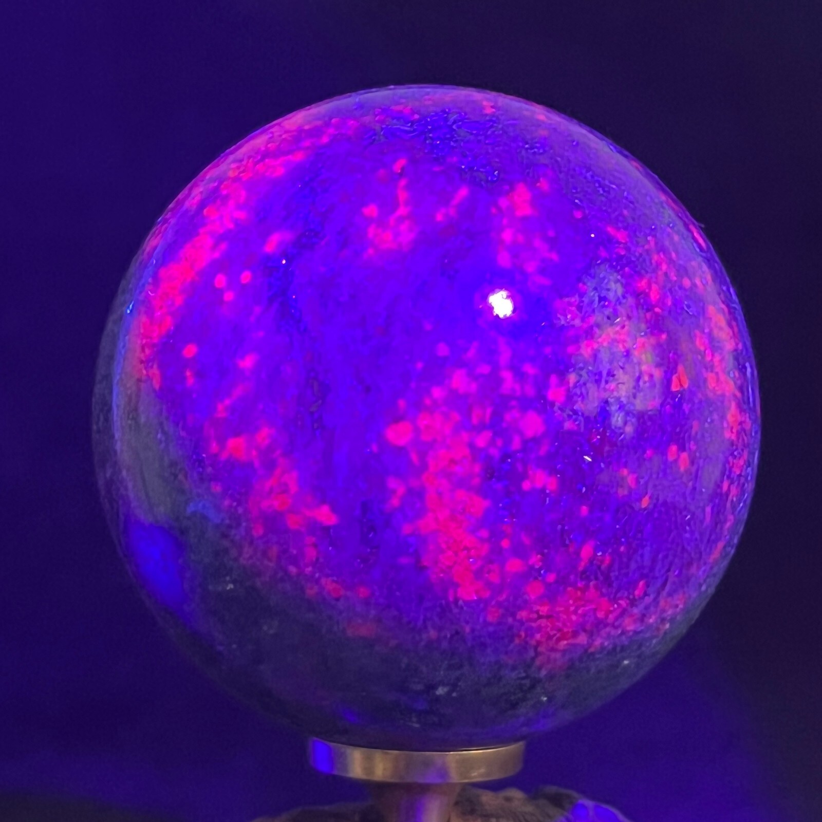 1pc Natural Red green blue zoisite Ball Quartz Crystal Sphere Reiki 327a
