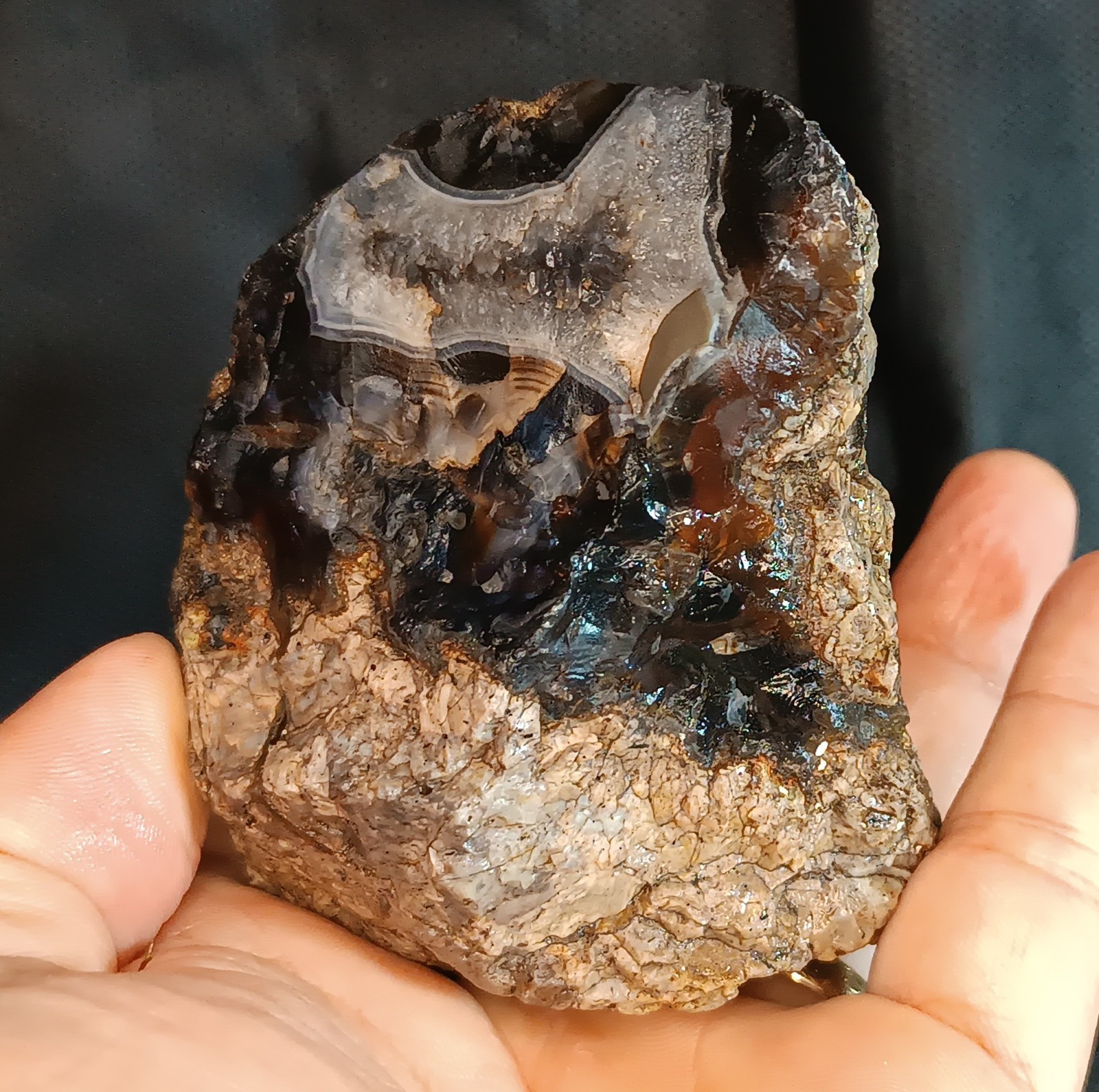 425g/0.94lb uncut turkish agate stone rough, gemstone, customs duty included
