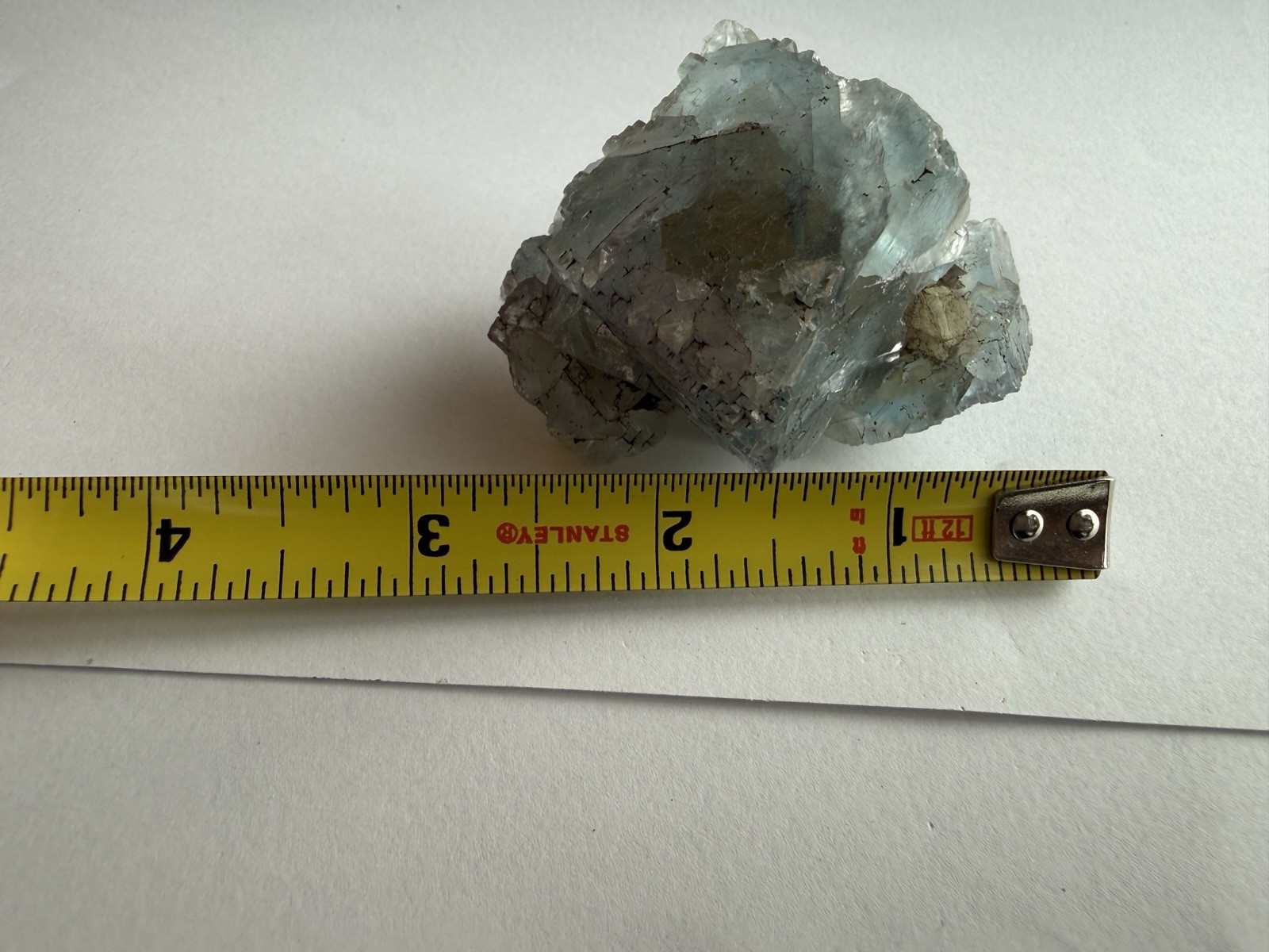 Natural Blue Green Cubic Fluorite Crystal Cluster Specimen Raw Mineral 126g