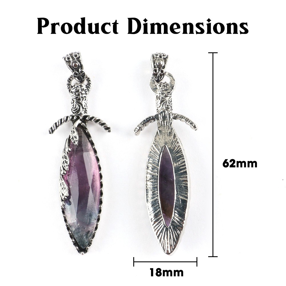 1PC Chakra Crystal Sword Shape Pendant Gemstone Healing Reiki Stone for Necklace