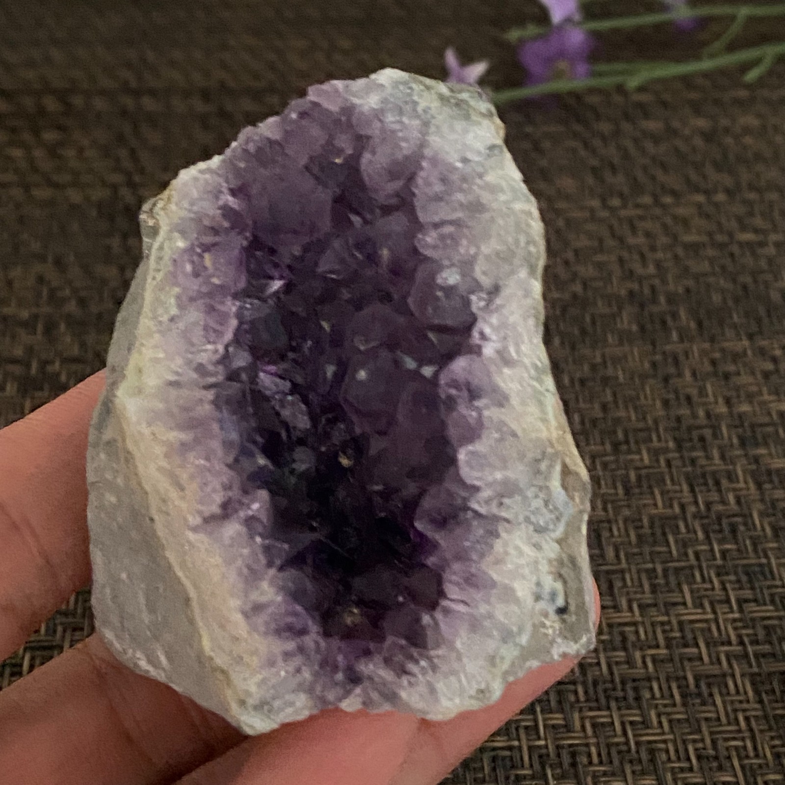 107g Amethyst geode quartz cluster crystal specimen Healing