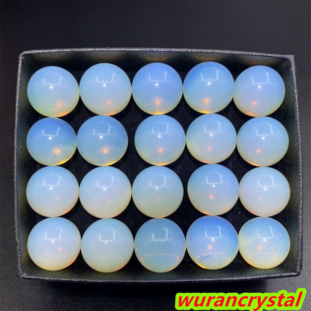 Top Opalite Gem Ball Quartz crystal skull reiki Healing Sphere Decor point 100pc