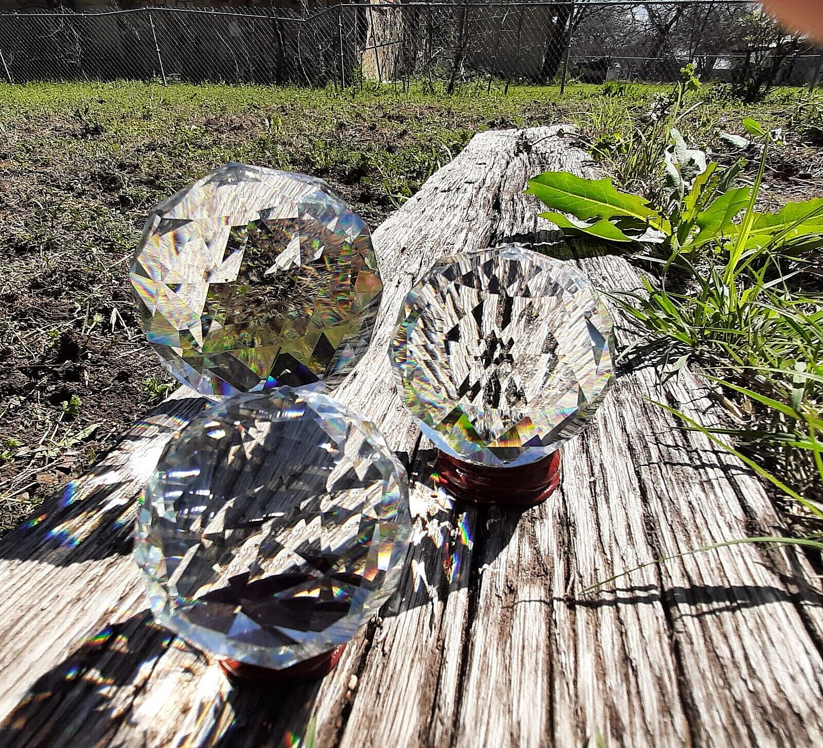 3 Clear Cut Crystal Ball Set/50&60&80mm/K9 Faceted Gazing Ball From US