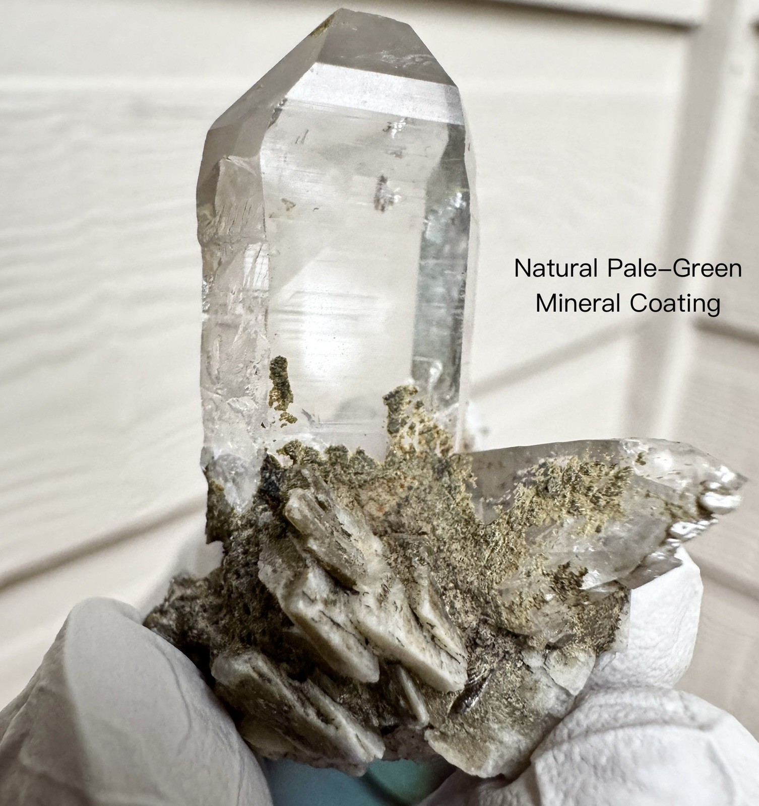 “Mountain Sentinel” Hashupi Himalayan Akashic Quartz on Feldspar & Mica Crystal