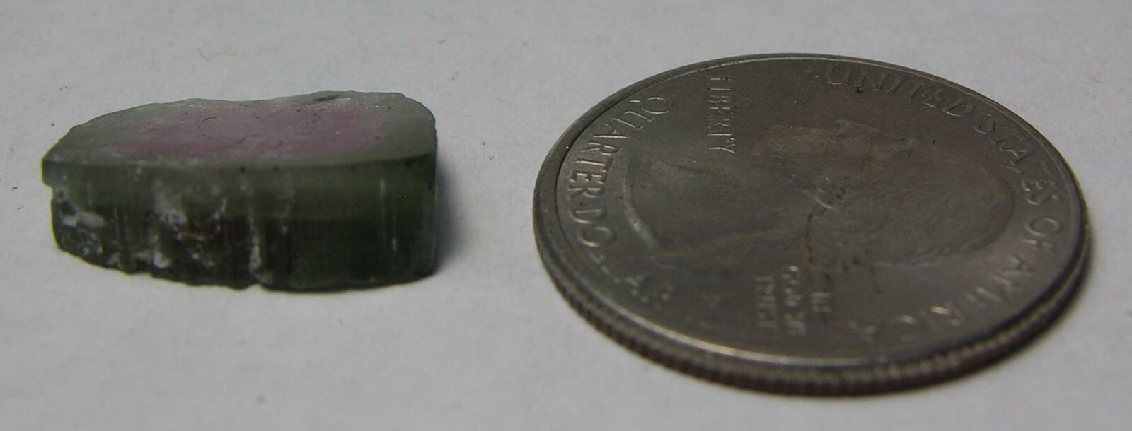 9.50ct Afghan 100% Natural Raw Watermelon Tourmaline Crystal Specimen 1.90g 17mm