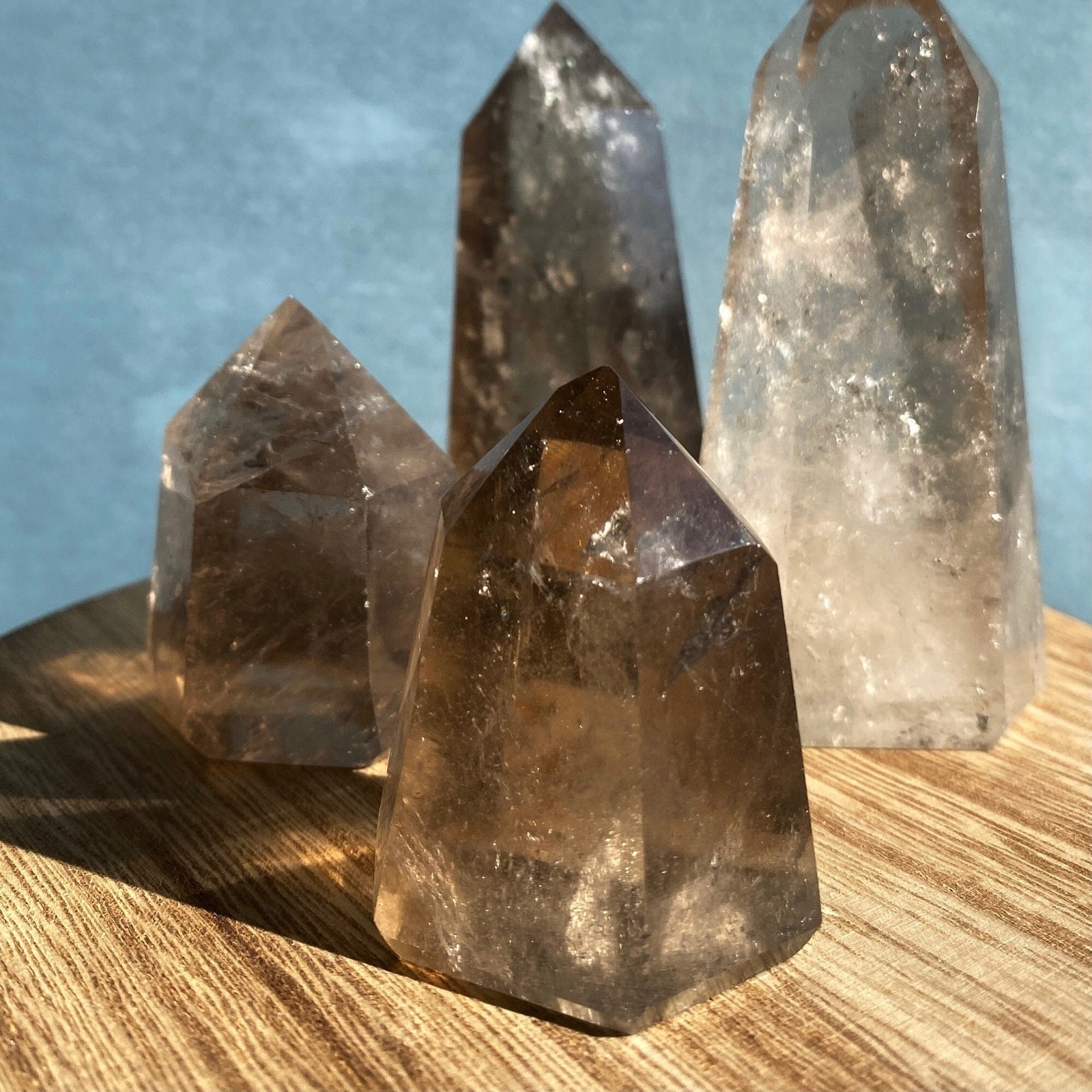 Natural Smoky Quartz Wand Point Crystal – Genuine Healing Crystals from Brazil